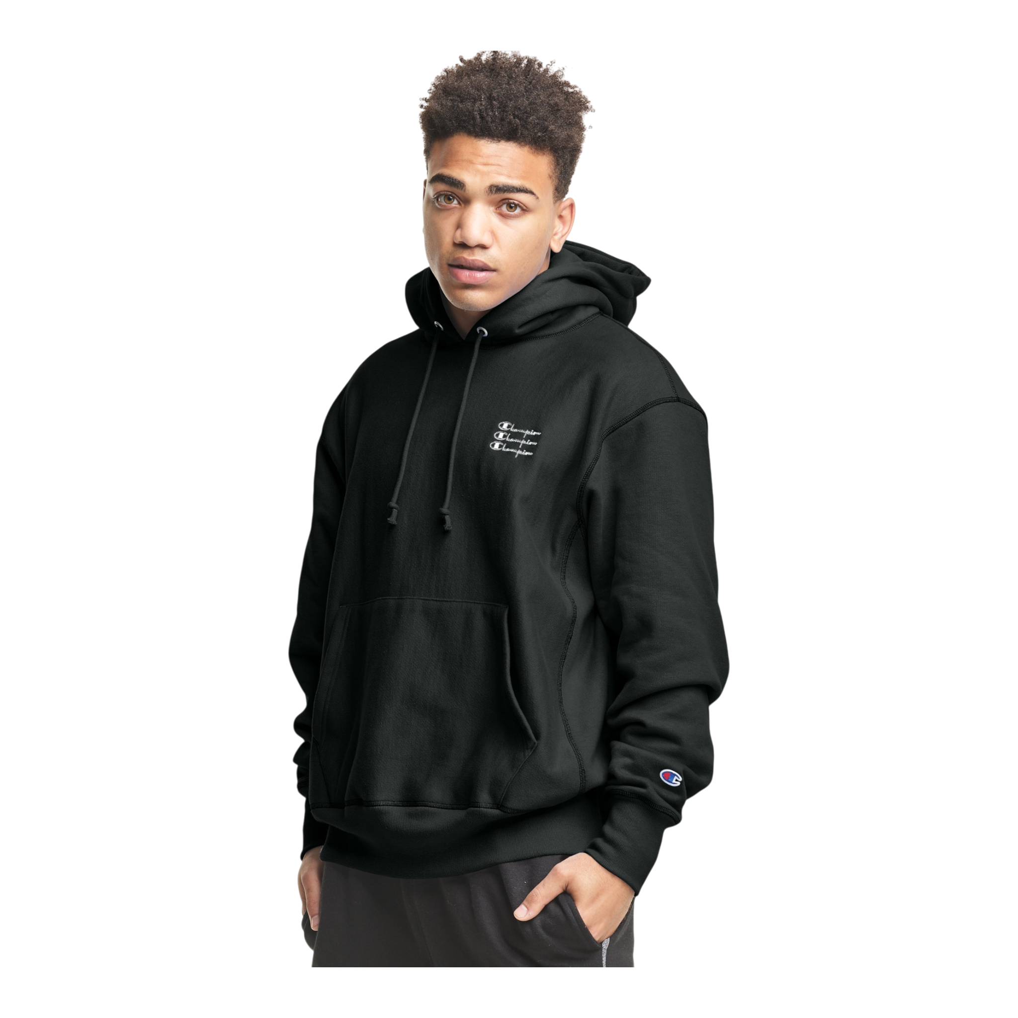 Champion C-Life Reverse Weave Contrast Stitching Pull-Over Men's Hoodie