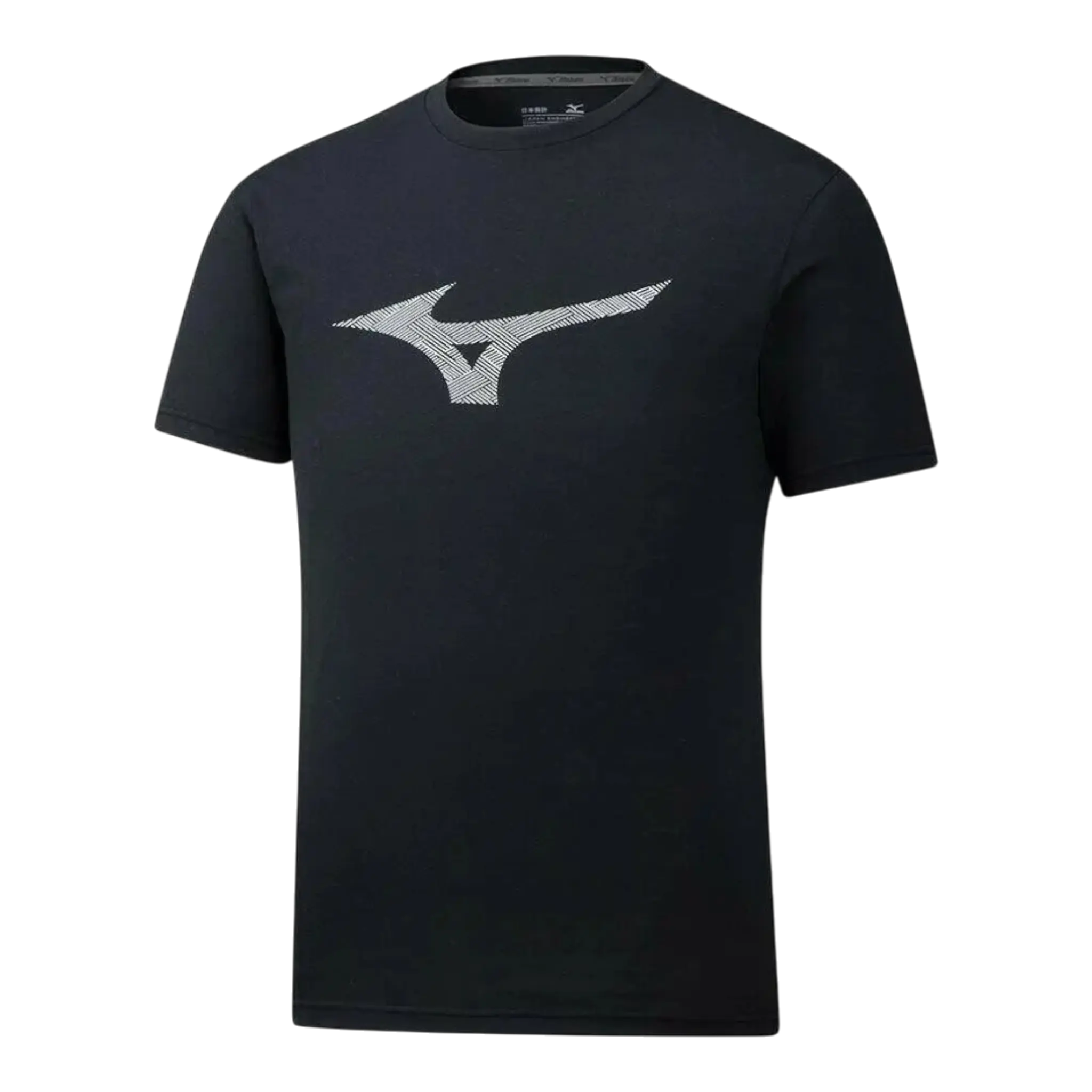 Mizuno Heritage RB T-Shirt Mens Black Crew Neck Short Sleeve Pullover Mizuno