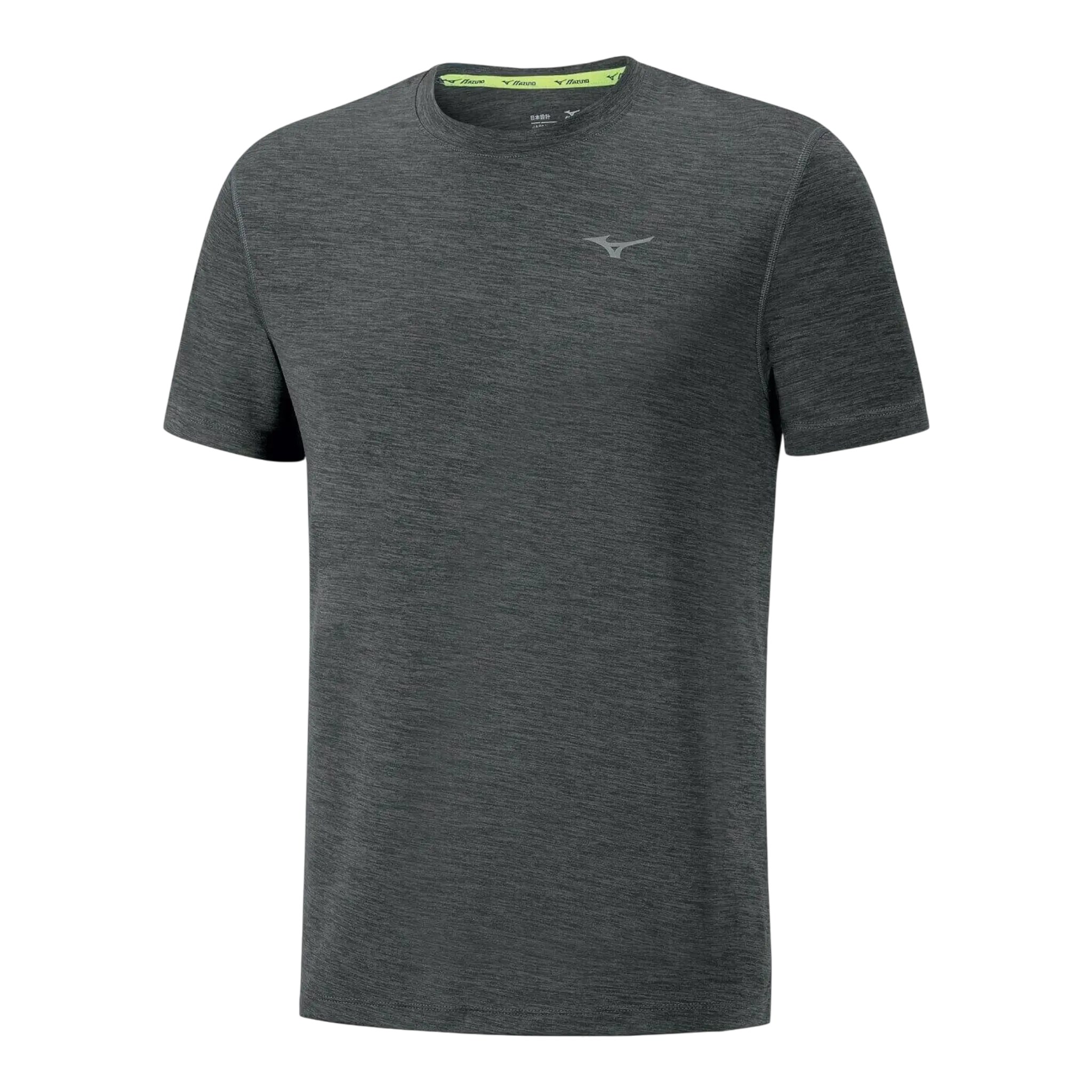 Mizuno Impulse Core Running T-Shirt Men's Gray Crew Neck Short Sleeve Mizuno