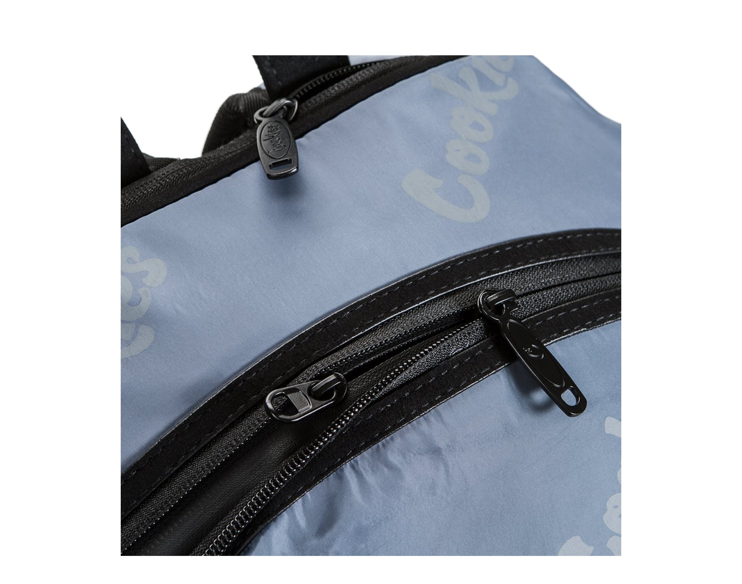 Cookies Luxe Satin Smell Proof Repeated Logo Grey/Black Backpack