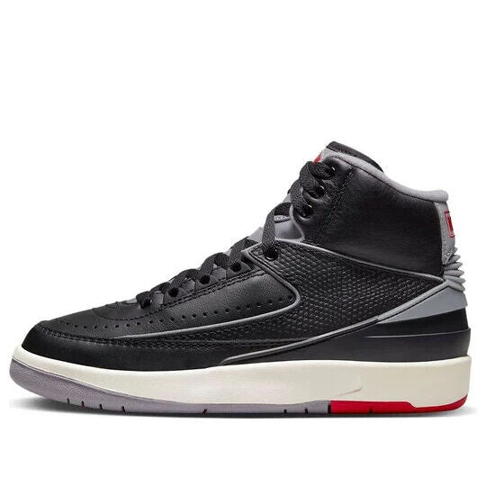 Air Jordan 2 Retro Sneaker Big Kids 7 Black High Top Training Shoes