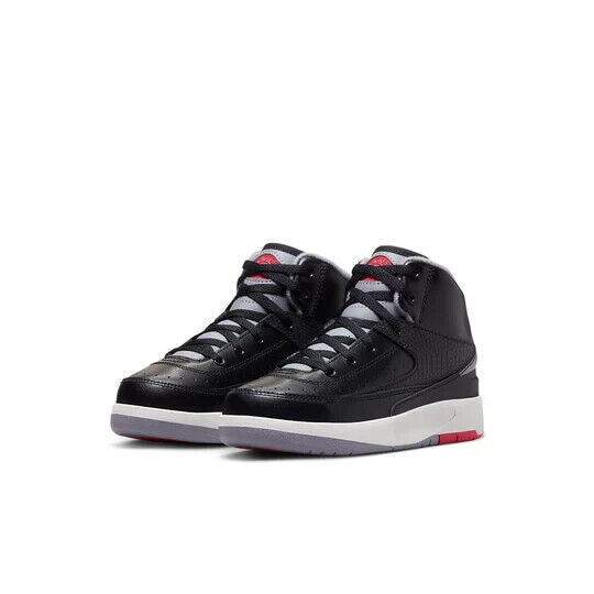 Air Jordan 2 Retro Sneaker Little Kids Black High Top Casual Shoes