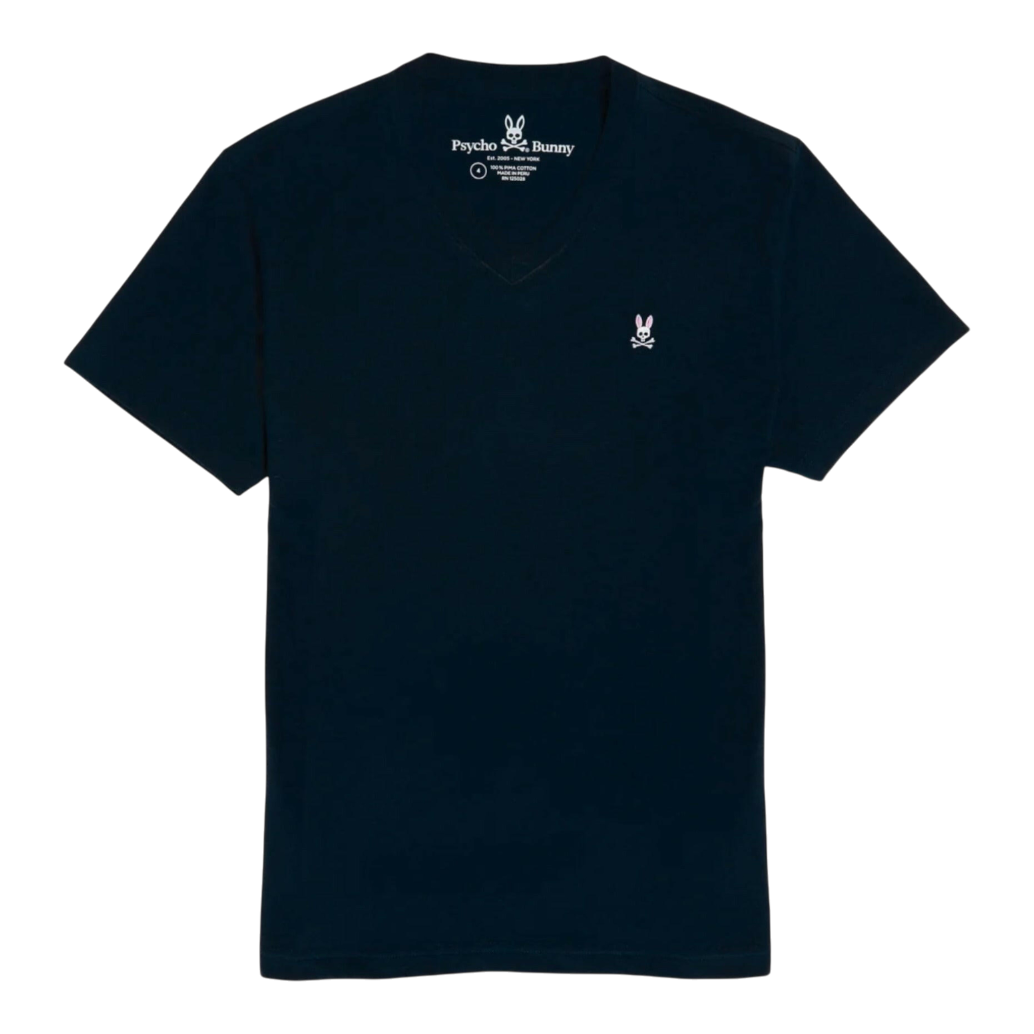 Psycho Bunny Classic V-Neck Men's Big and Tall Tee Shirt Psycho Bunny