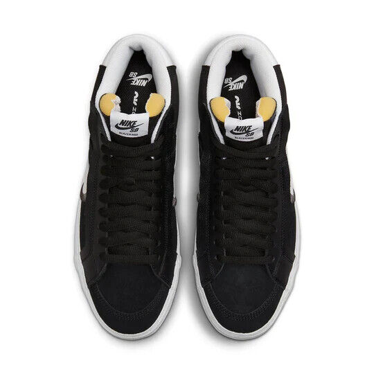 Nike SB Zoom Blazer Mid Premium Plus Skateboard Shoes Men Black White