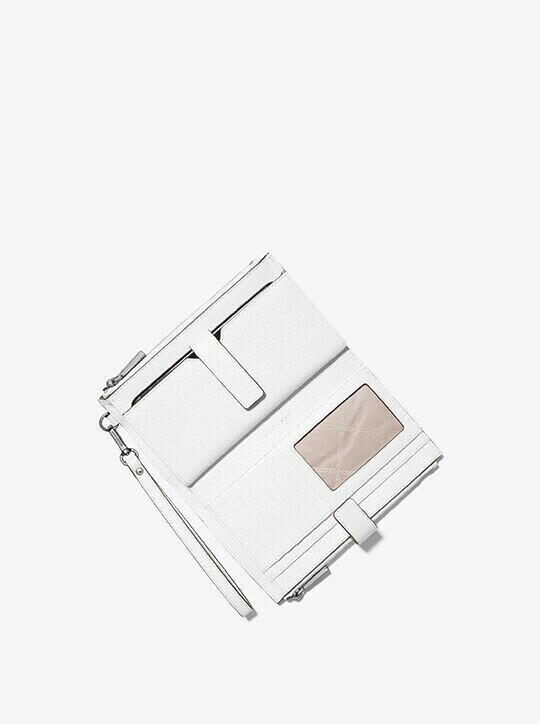 Michael Kors Adele Wristlet OS Optic White Leather Smartphone Wallet.