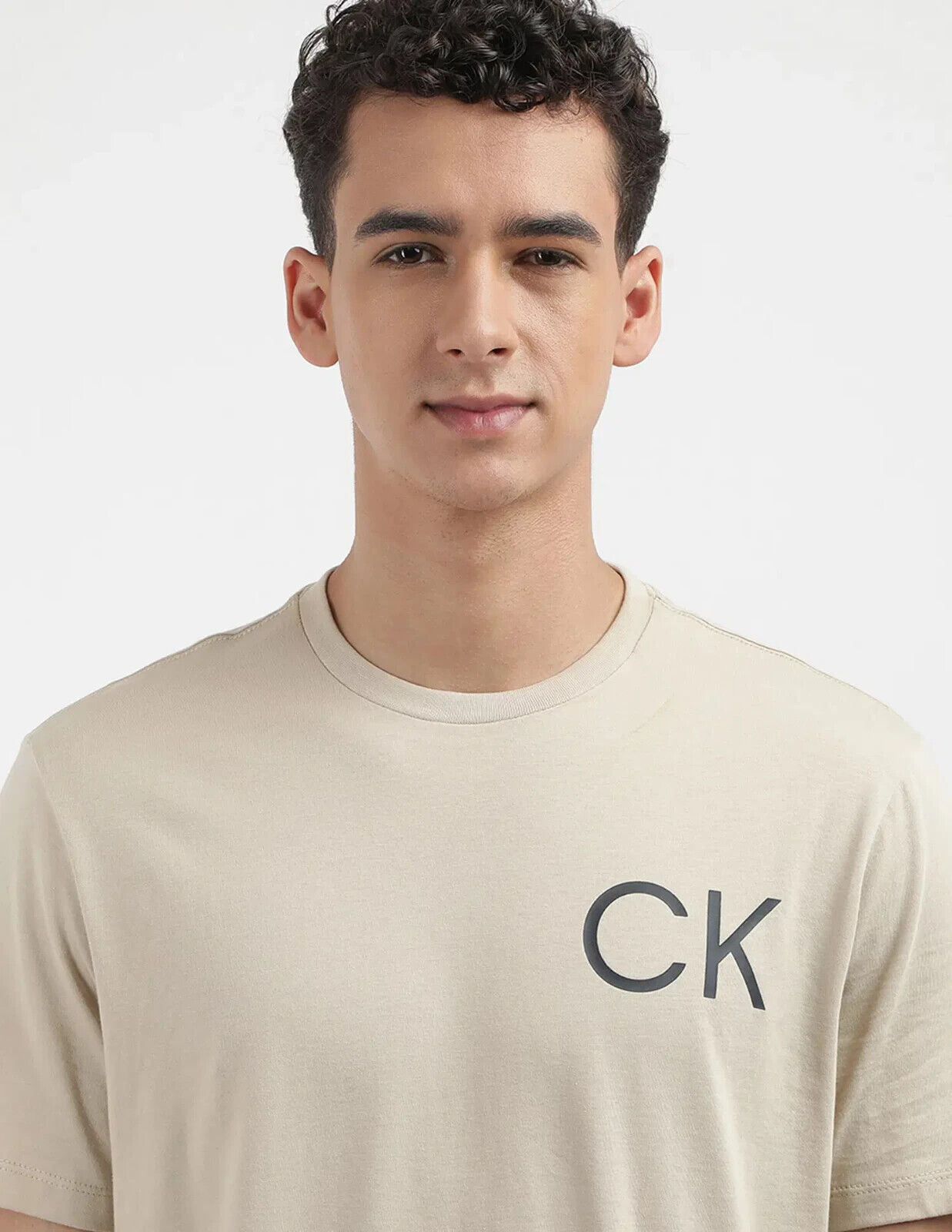 Calvin Klein Hero 40BC838-230 T-Shirt Mens White Pepper Logo Print Crew Neck Tee