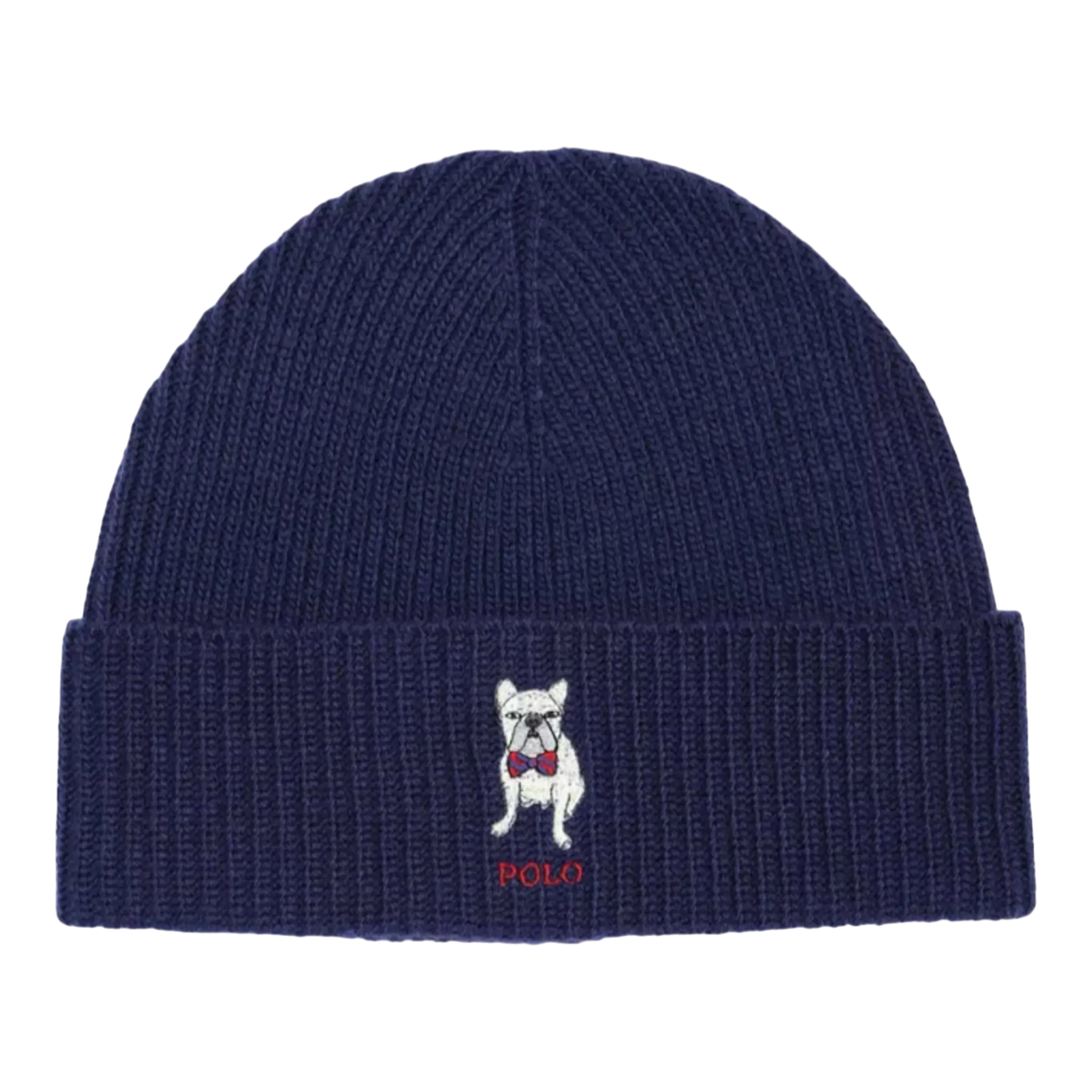 Polo Ralph Lauren Embroidered Frenchie Rib-Knit Beanie Polo Ralph Lauren