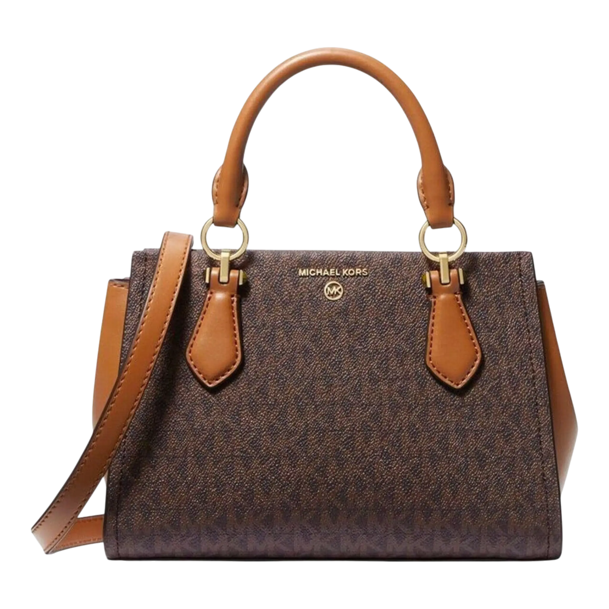 Michael Kors Marilyn Crossbody Bag Women's Small Brown Logo Print Michael Kors