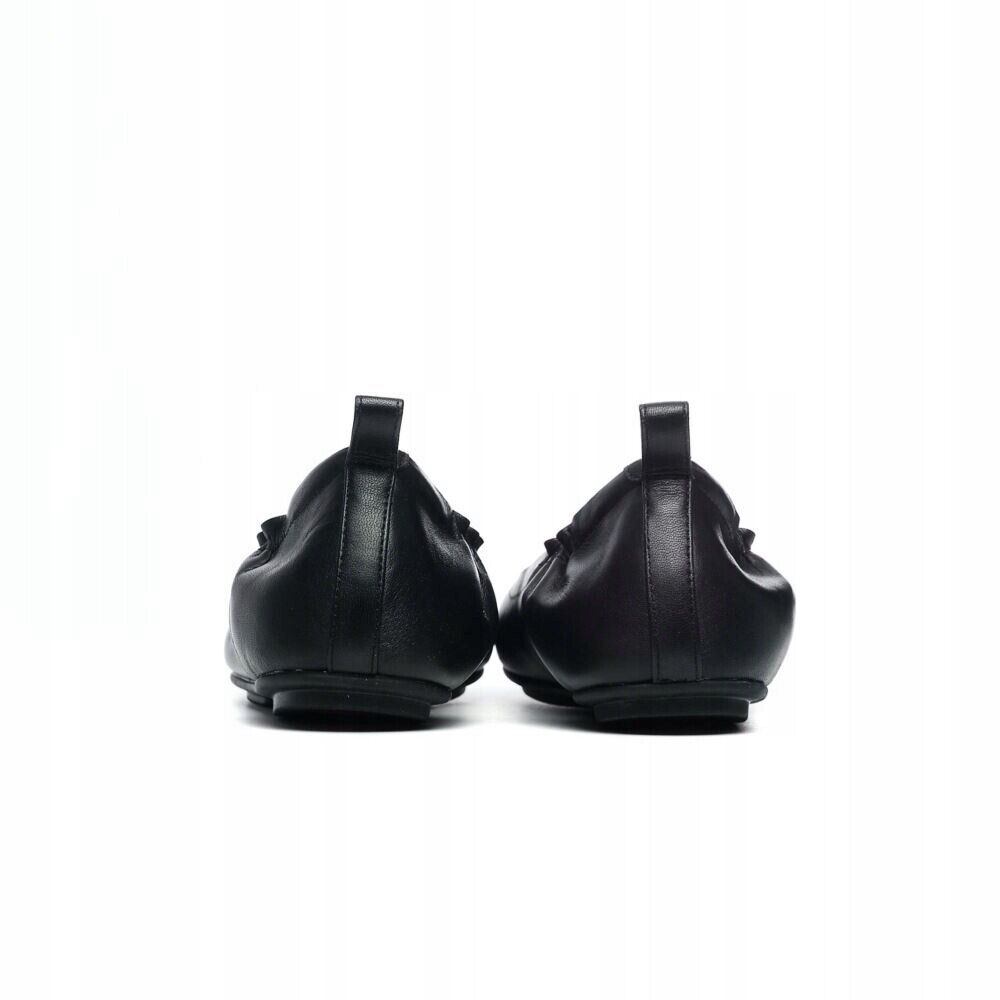 FitFlop Allegro Ballerinas Pumps Women's Black Leather Slip-On Shoes.