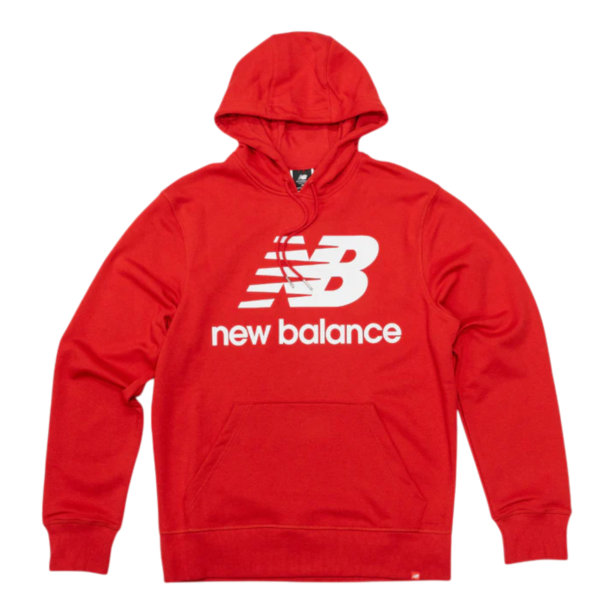 New Balance Essentials Stacked Logo Pullover Hoodie – Red