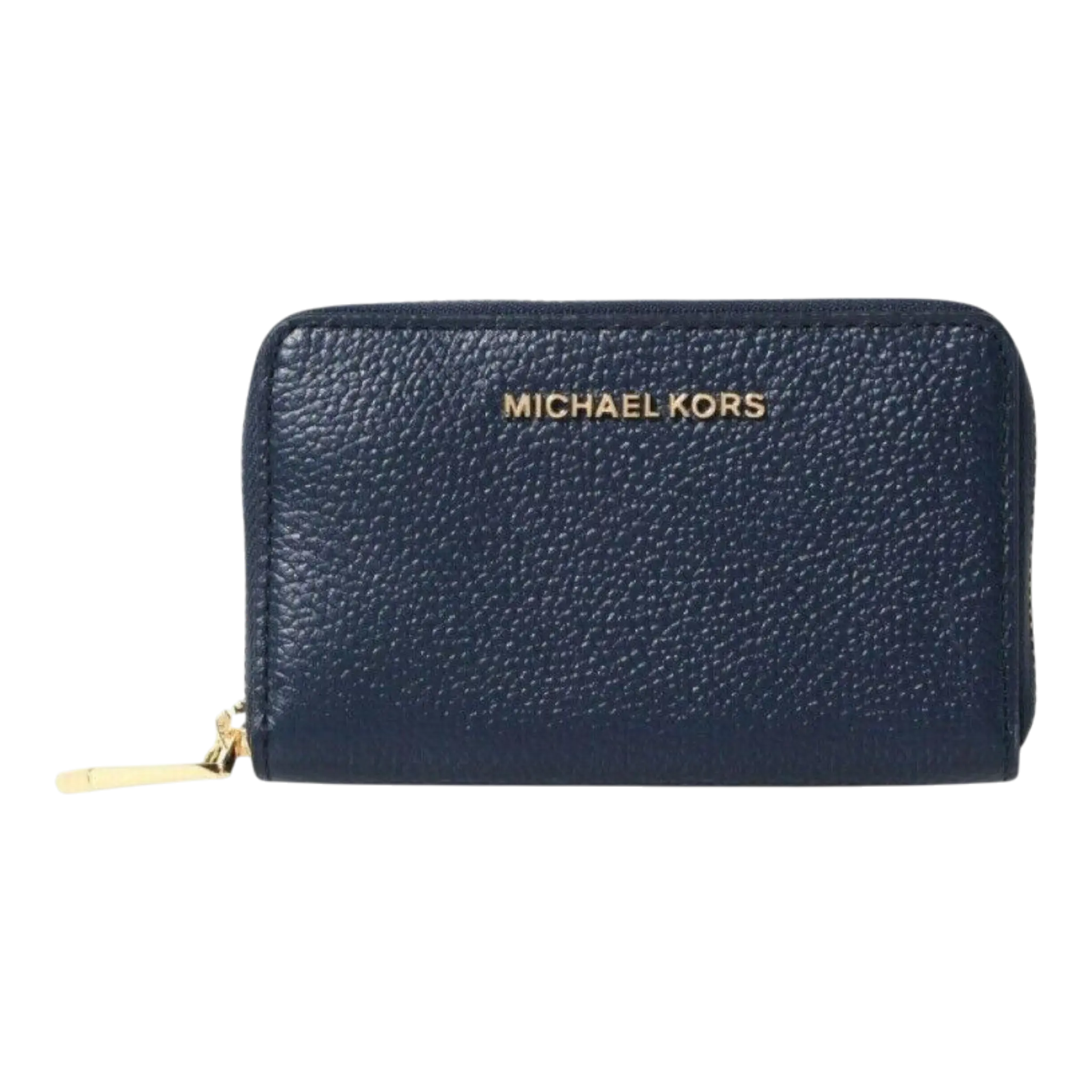 Michael Kors Jet Set Wallet Women's Small Navy Leather Zip-Around Michael Kors