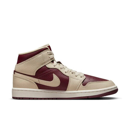 Air Jordan 1 Mid SE Sneaker Women's Beach Cherrywood Basketball Shoes
