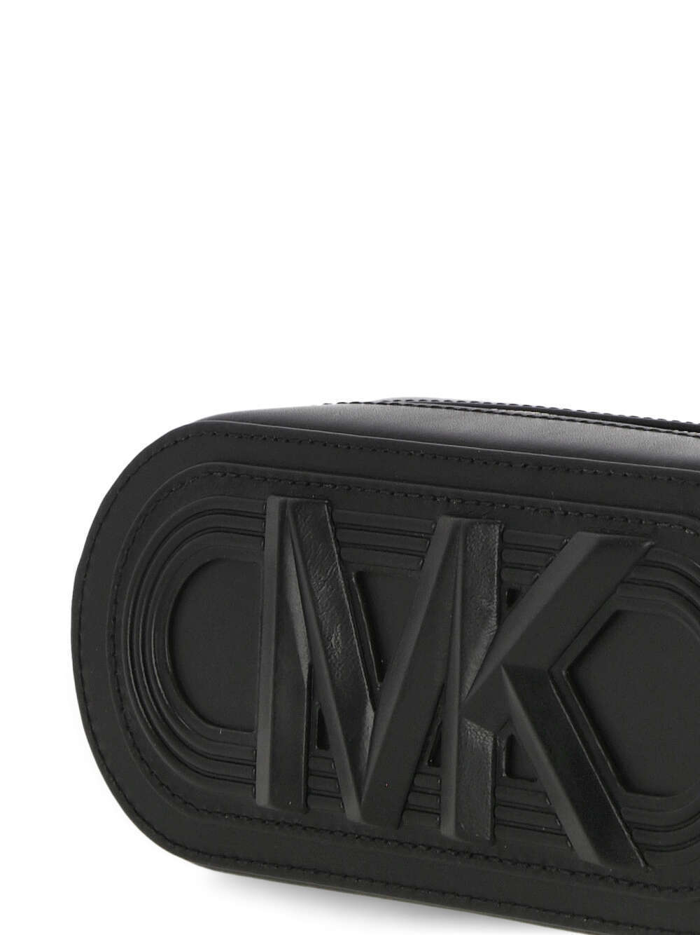 Michael Kors Clutch Bag Women's Black 100% Leather MK Logo Zipped.