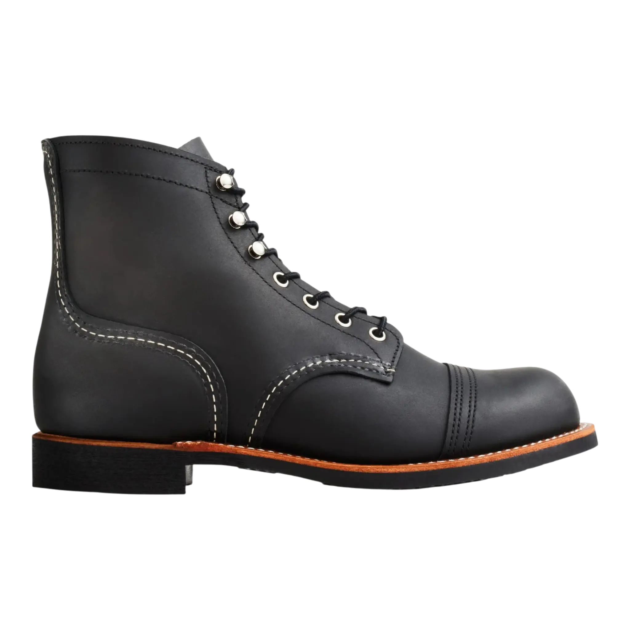 Red Wing Iron Ranger 8084 Men's Black Leather Toe Cap Comfort 6-Inch Ankle Boots Red Wing Shoes