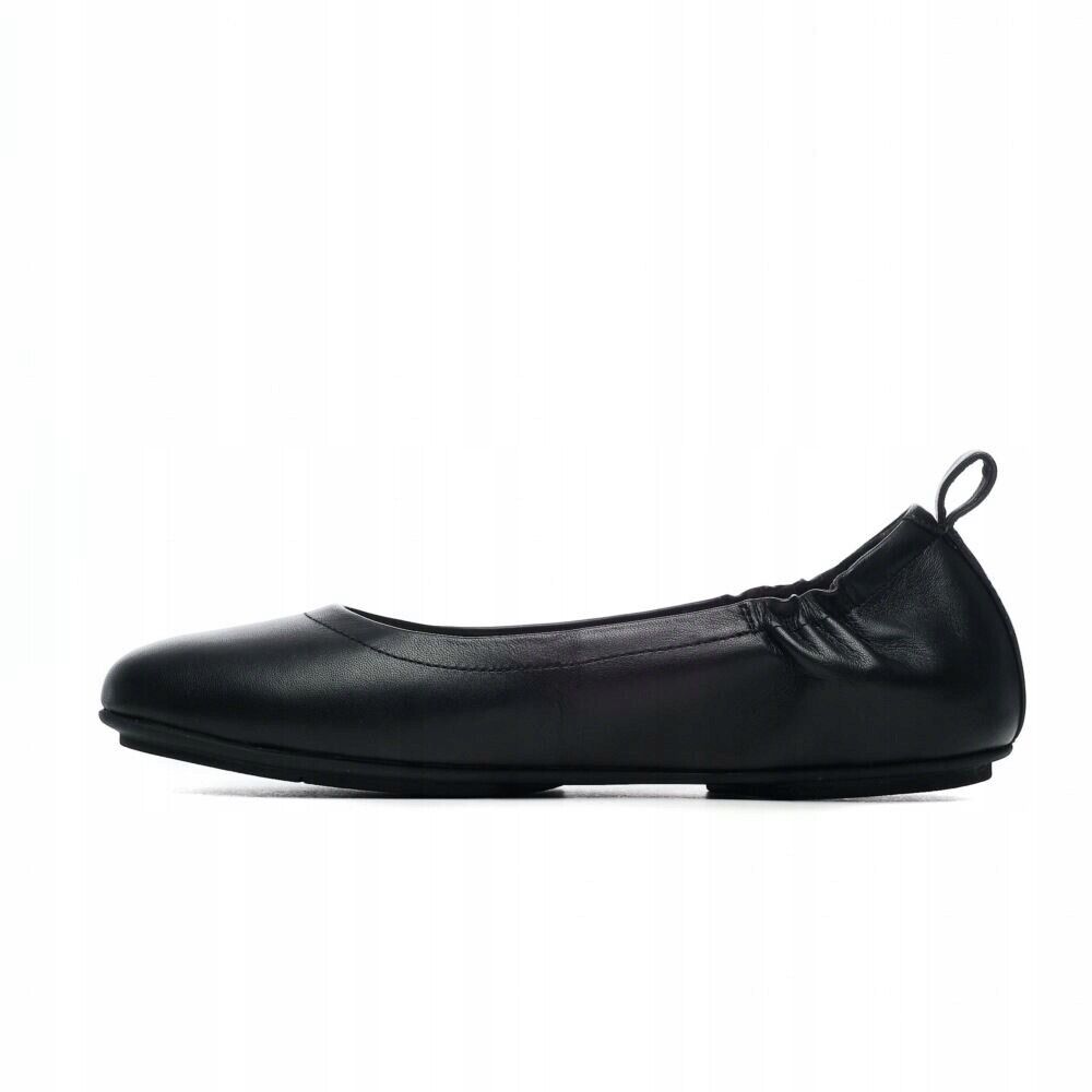 FitFlop Allegro Ballerinas Pumps Women's Black Leather Slip-On Shoes.