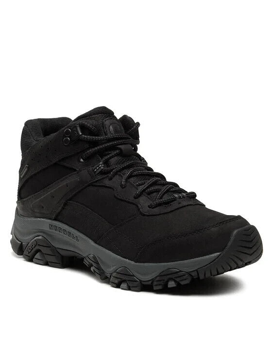 Merrell Moab Adventure 3 J003823 Men's Black Leather Hiking Boots Mid Waterproof