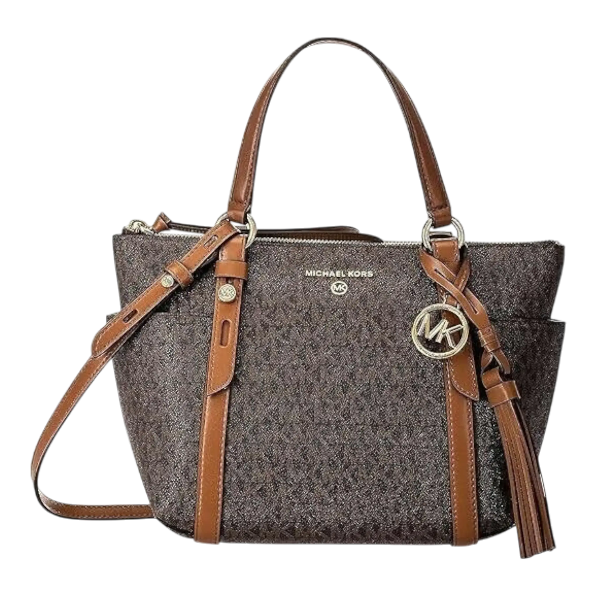Michael Kors Sullivan Tote Bag Women's Small Brown Logo Print Michael Kors