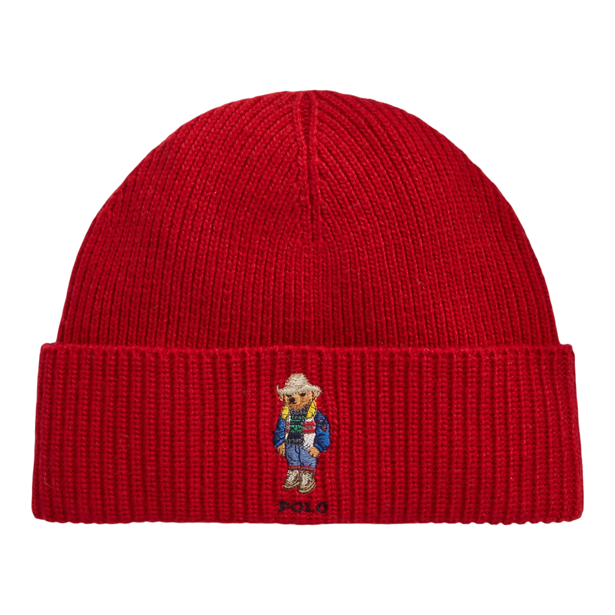 Polo Ralph Lauren Solid Holiday Bear Rib-Knit Beanie Polo Ralph Lauren