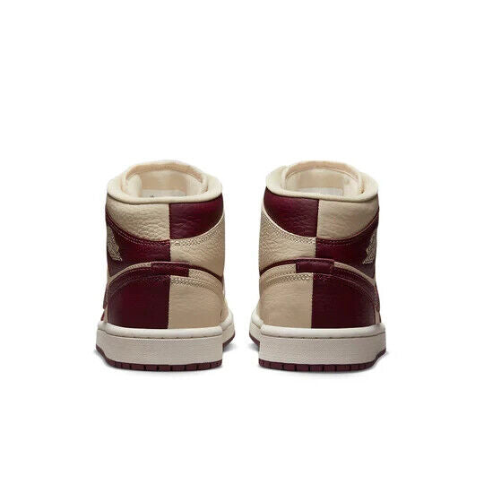 Air Jordan 1 Mid SE Sneaker Women's Beach Cherrywood Basketball Shoes