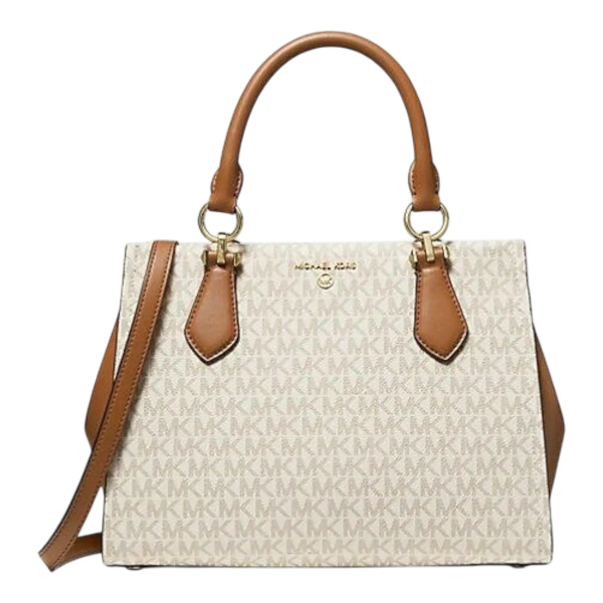 Michael Kors Marilyn Handbag Women Medium ivory Logo Satchel Bag Michael Kors