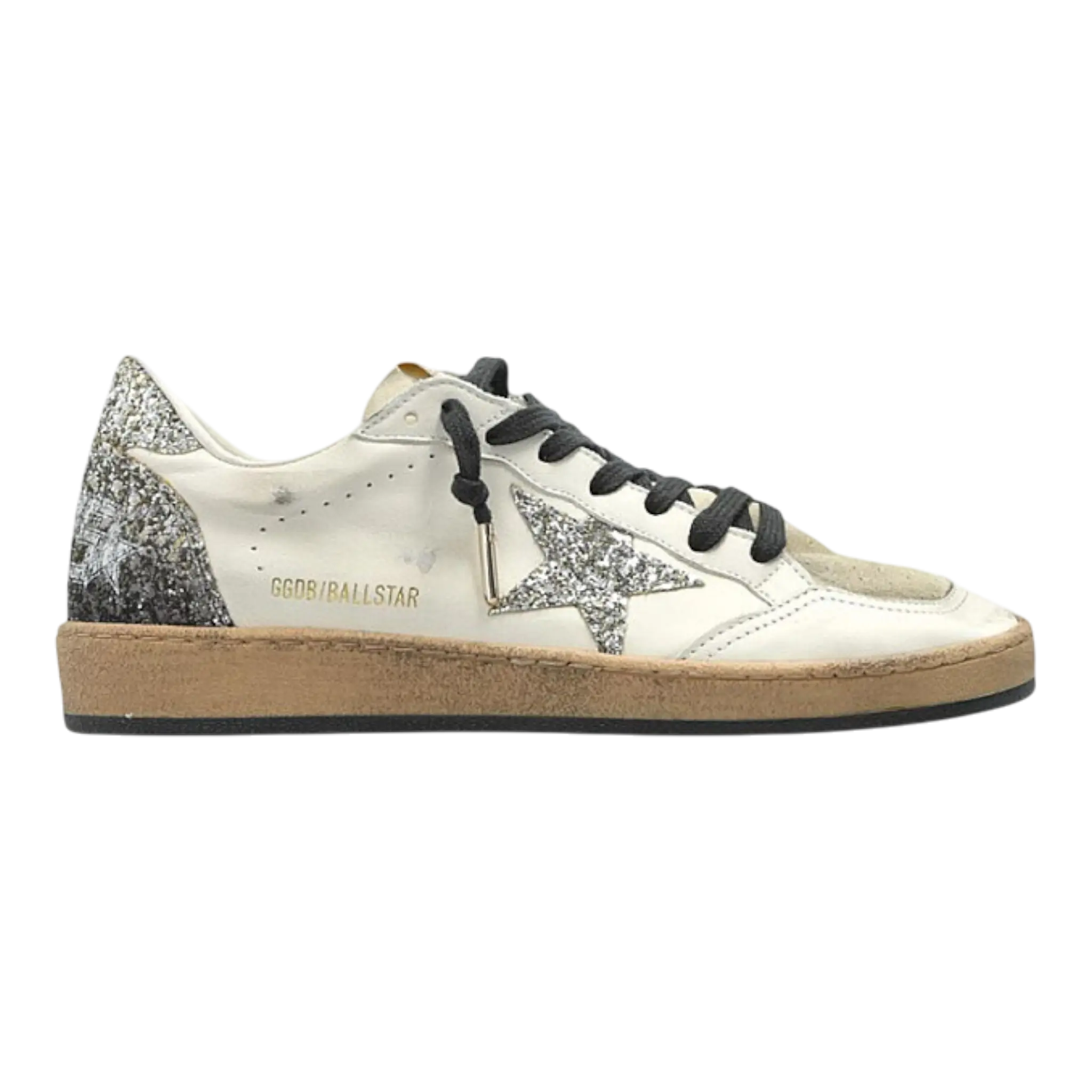 Golden Goose Ball Star Women Sneakers White Silver Glitter GOLDEN GOOSE