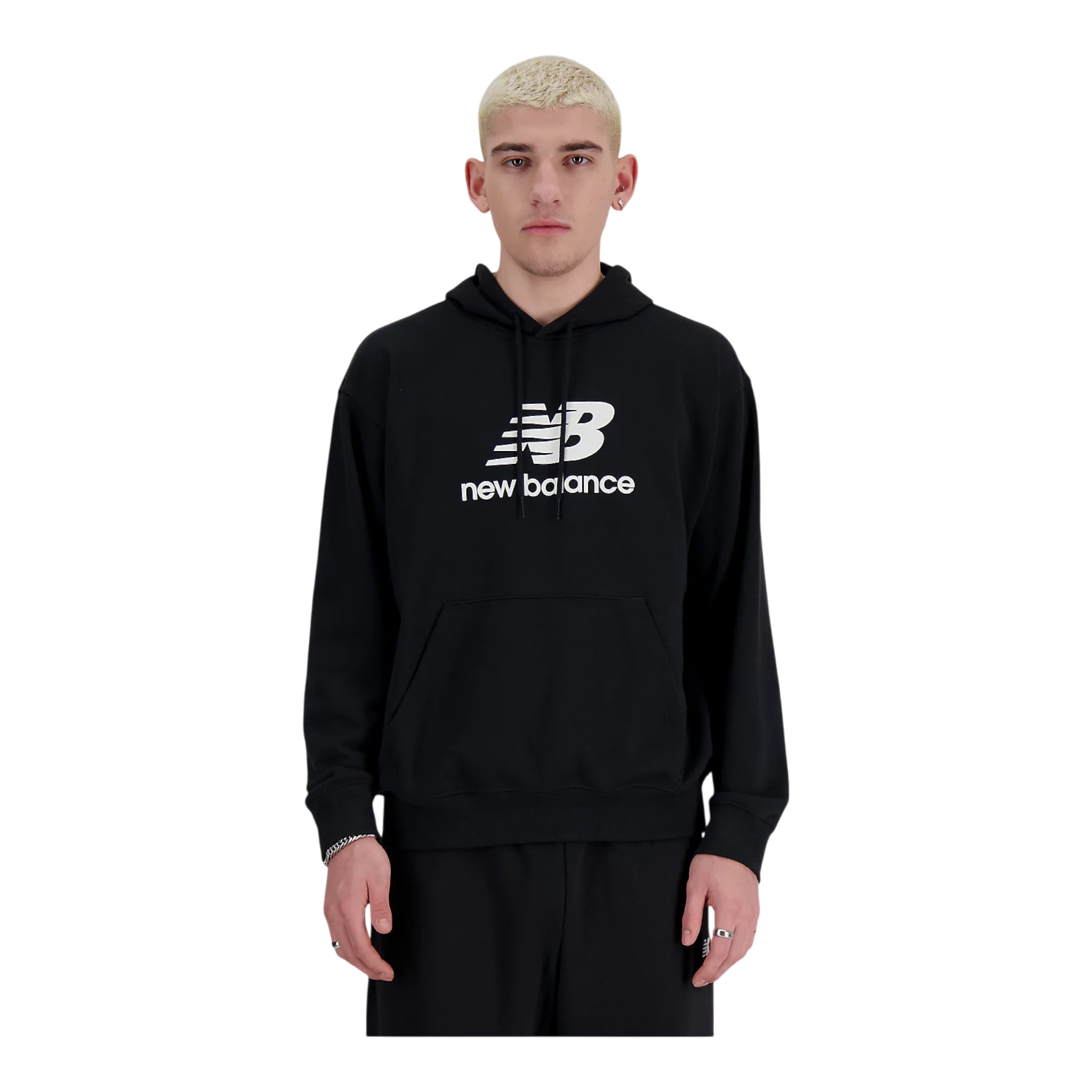 New Balance Sport Essentials Fleece Logo Hoodie – Black
