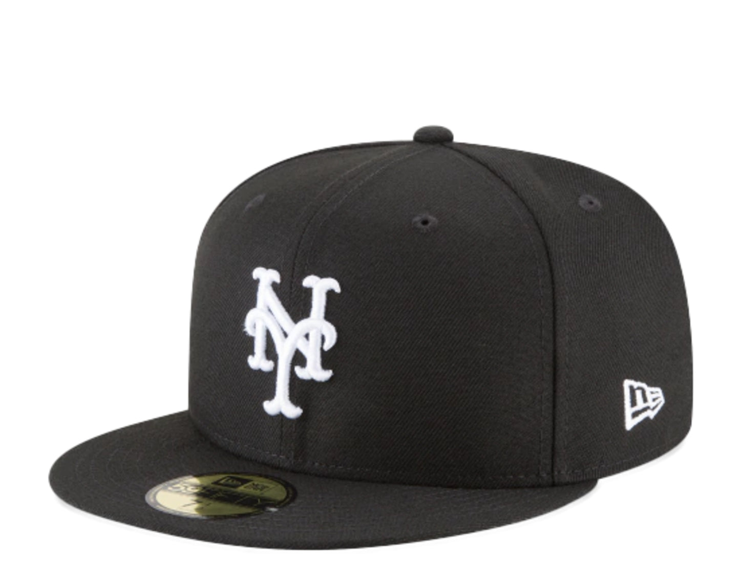 New Era 59Fifty MLB New York Mets Black And White Basic Fitted Hat