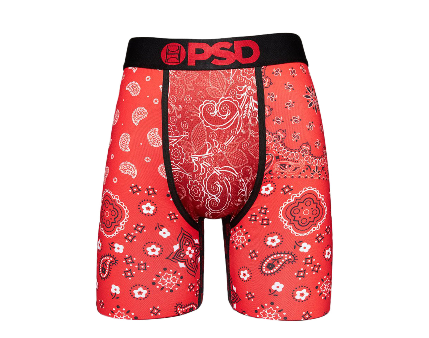 PSD Hyper Red Bandana Boxer Briefs Men's Underwear