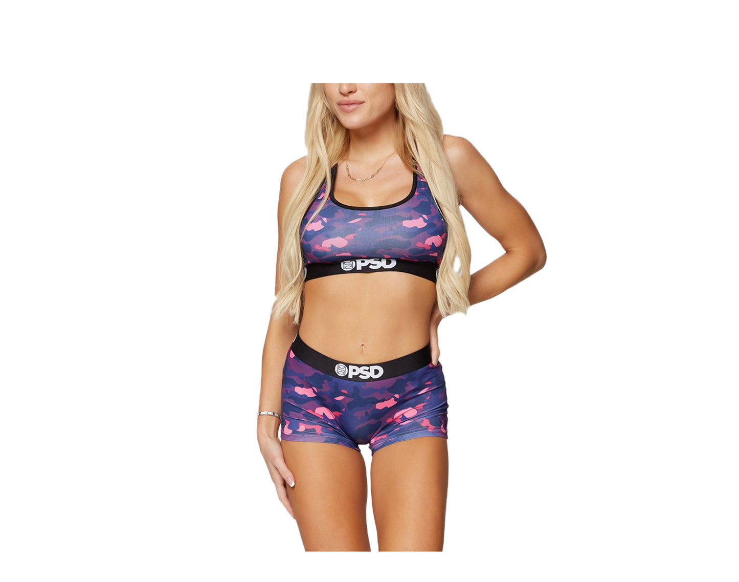 PSD Purple Camo Women's Sports Bra