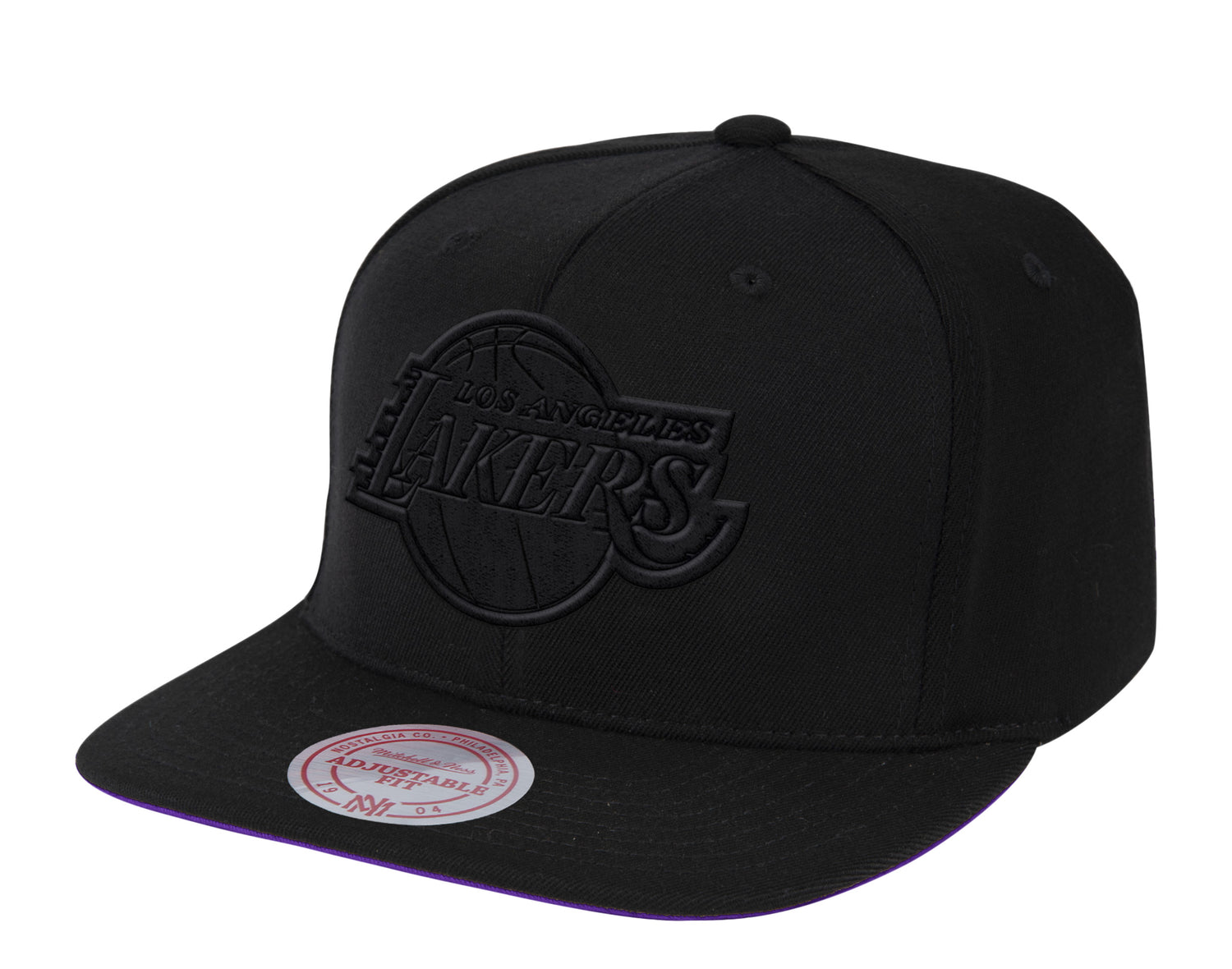 Mitchell & Ness Blackout Pop Under Los Angeles Lakers Snapback Hat