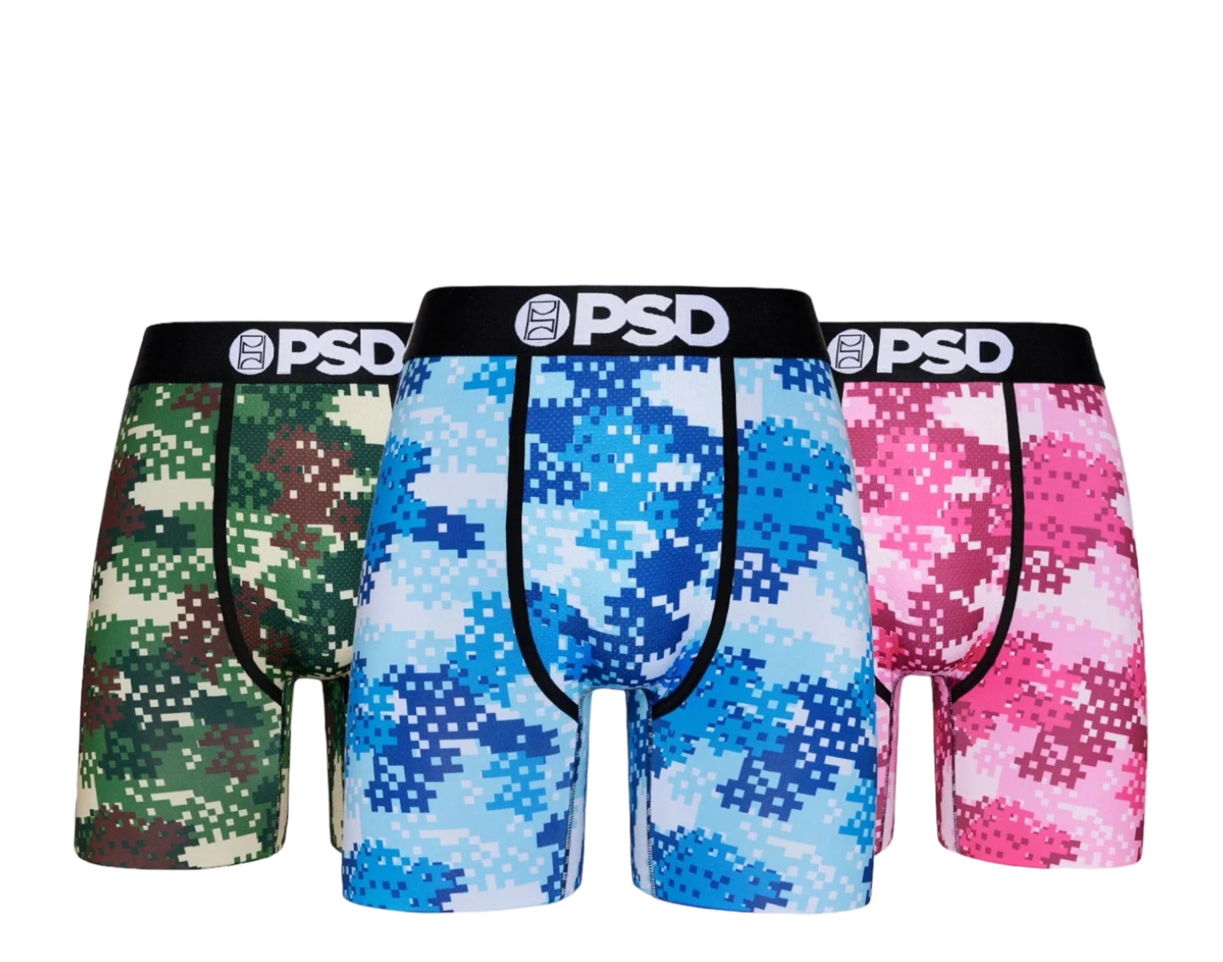 PSD 3-Pack - Hype Digi Camo Boxer Briefs Men's Underwear