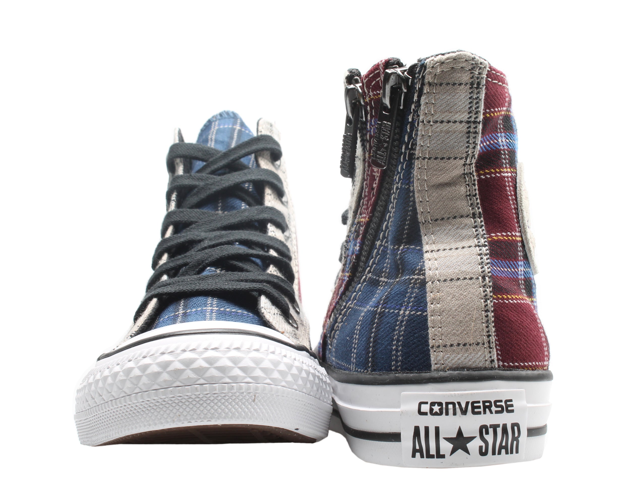 Converse Chuck All Star Dual Zip Hi Plaid Women's Sneakers – NYCMode