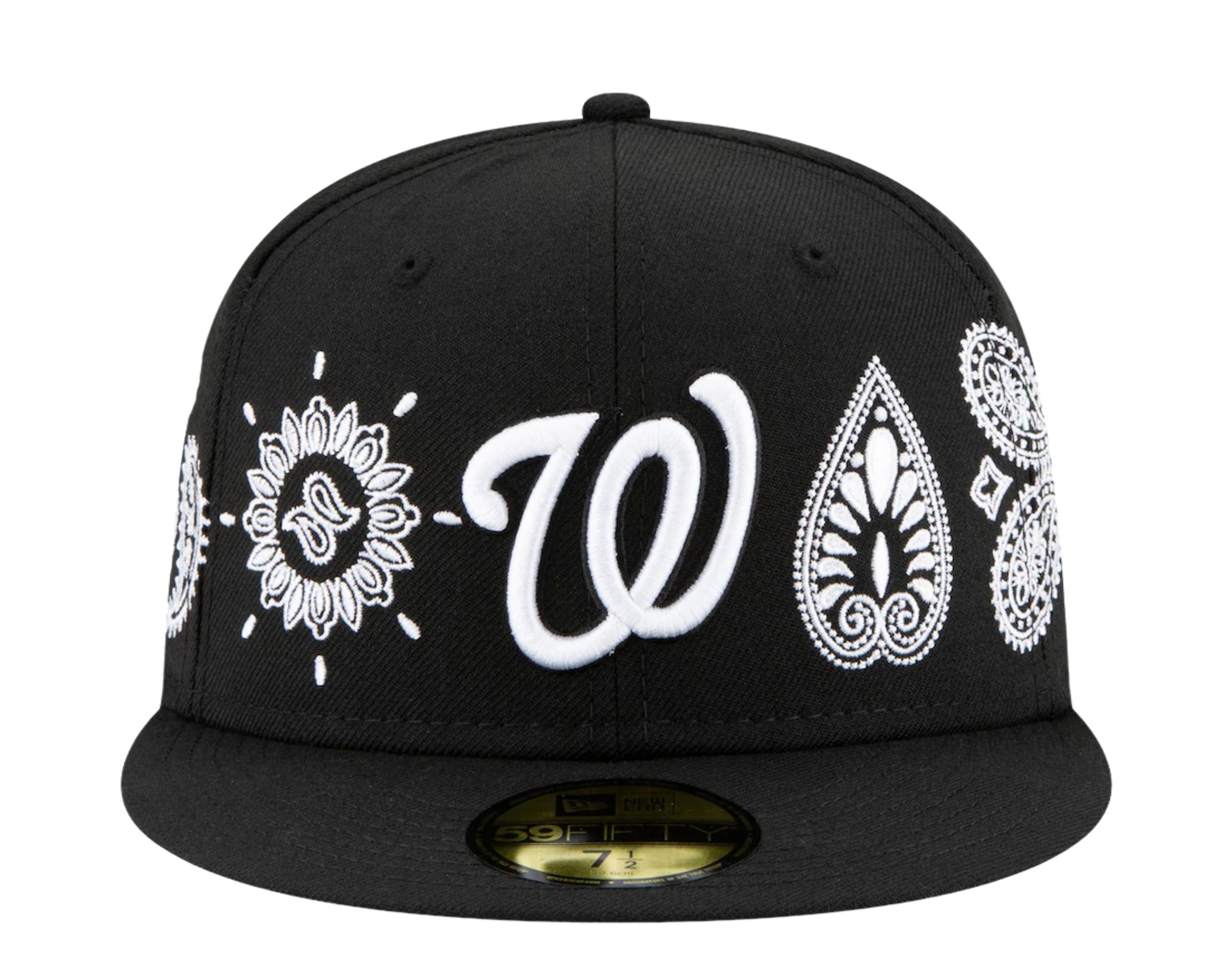 Brooklyn Nets PAISLEY ELEMENTS Black Fitted Hat by New Era