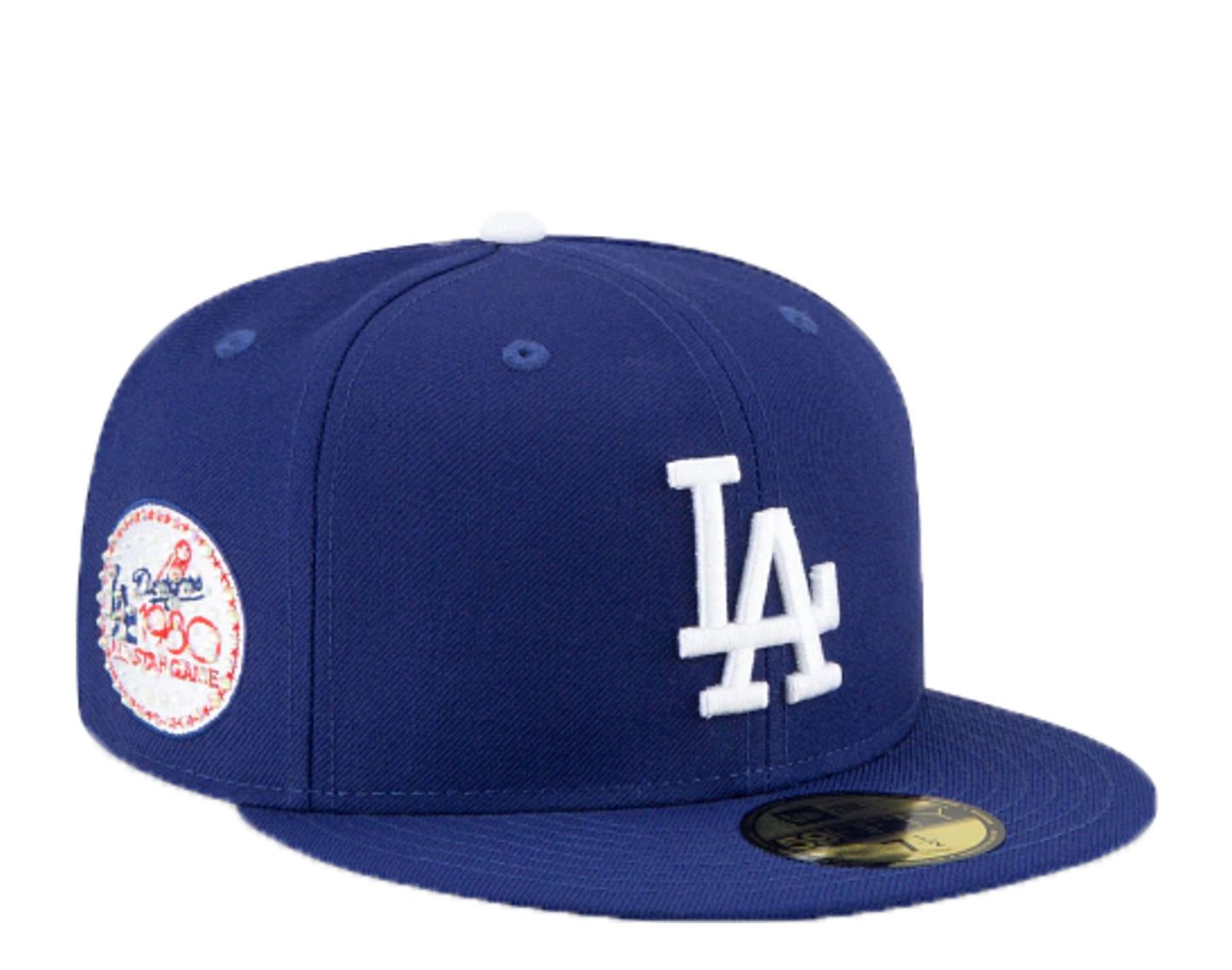 New Era 59Fifty MLB Los Angeles Dodgers Icy 1980 ASG Side Patch Fitted Hat W/ Baby Blue Undervisor