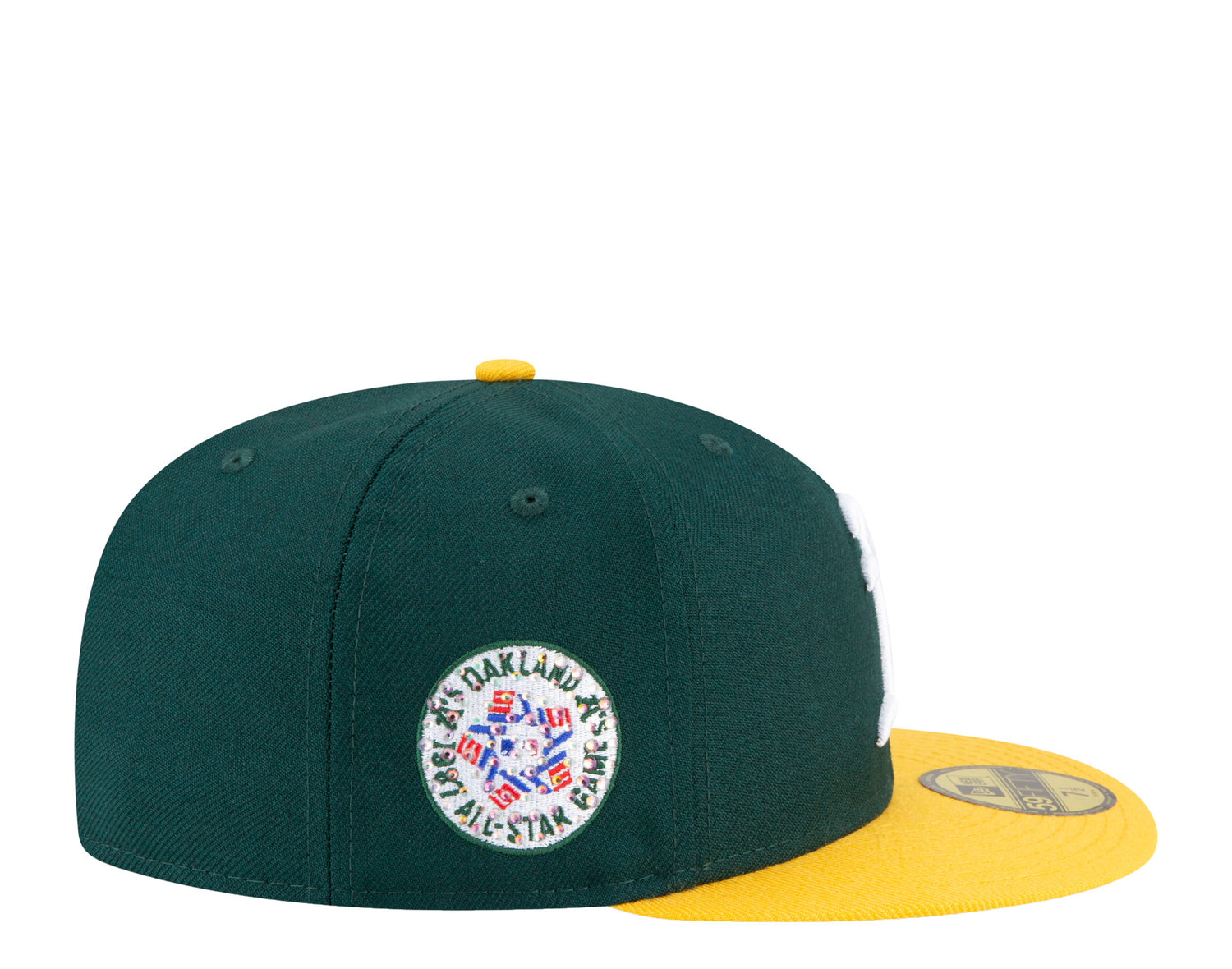 New Era 59Fifty MLB Oakland Athletics Icy 1987 ASG Side Patch Fitted Hat W/ Baby Blue Undervisor
