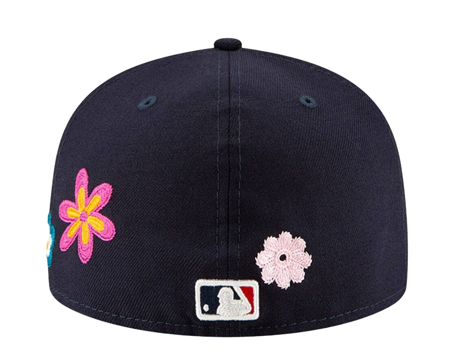 New Era 59Fifty MLB Atlanta Braves Chain Stitch Floral Fitted Hat W/ Pink Undervisor