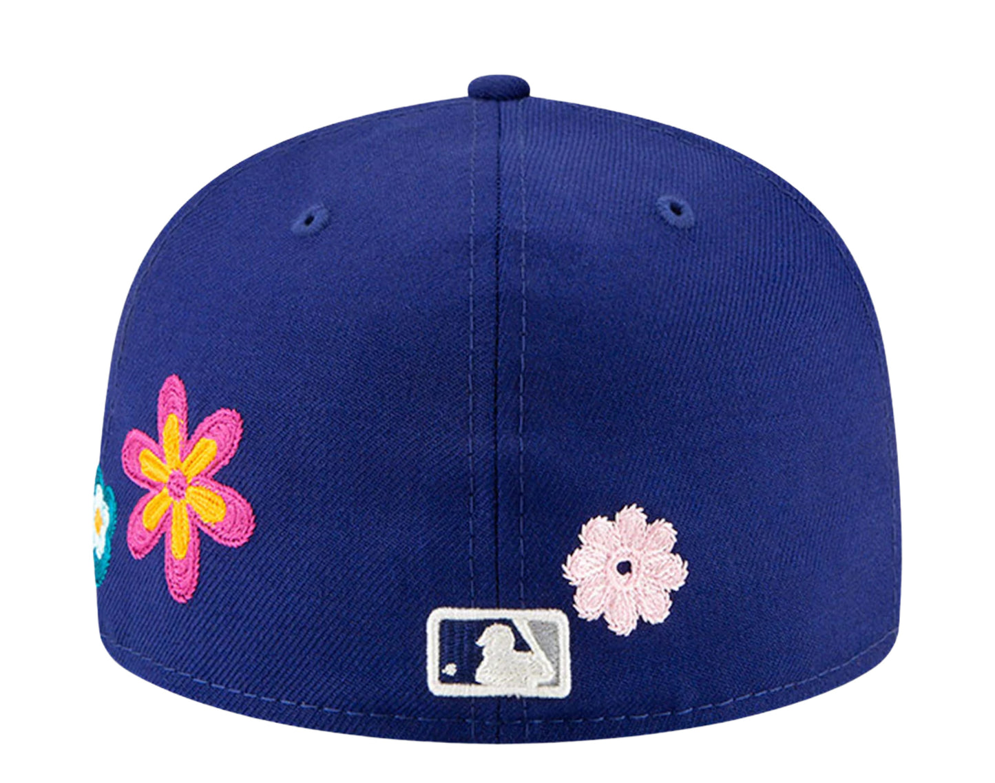 New Era 59Fifty MLB Los Angeles Dodgers Chain Stitch Floral Fitted Hat W/ Pink Undervisor