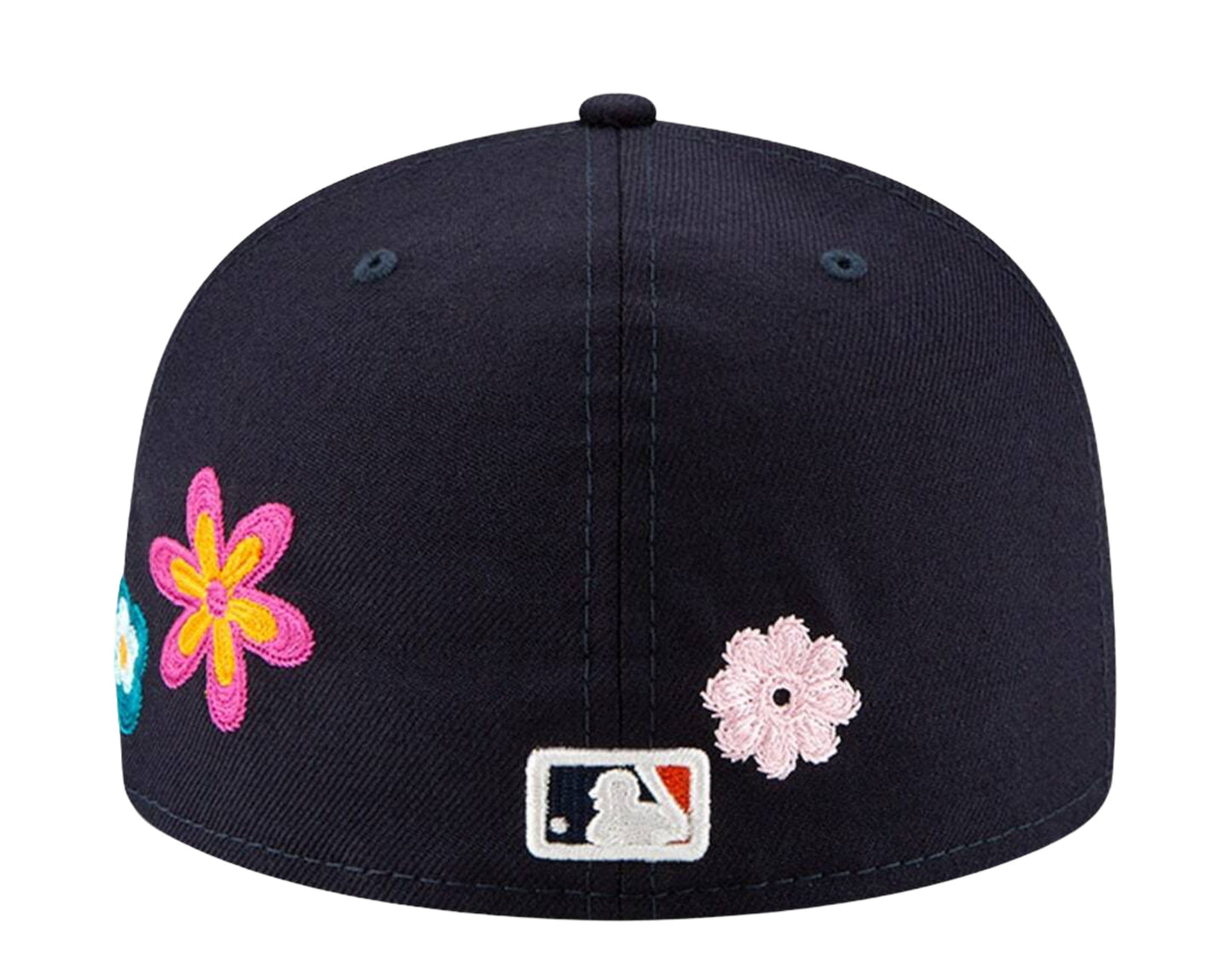 New Era 59Fifty MLB Houston Astros Chain Stitch Floral Fitted Hat W/ Pink Undervisor