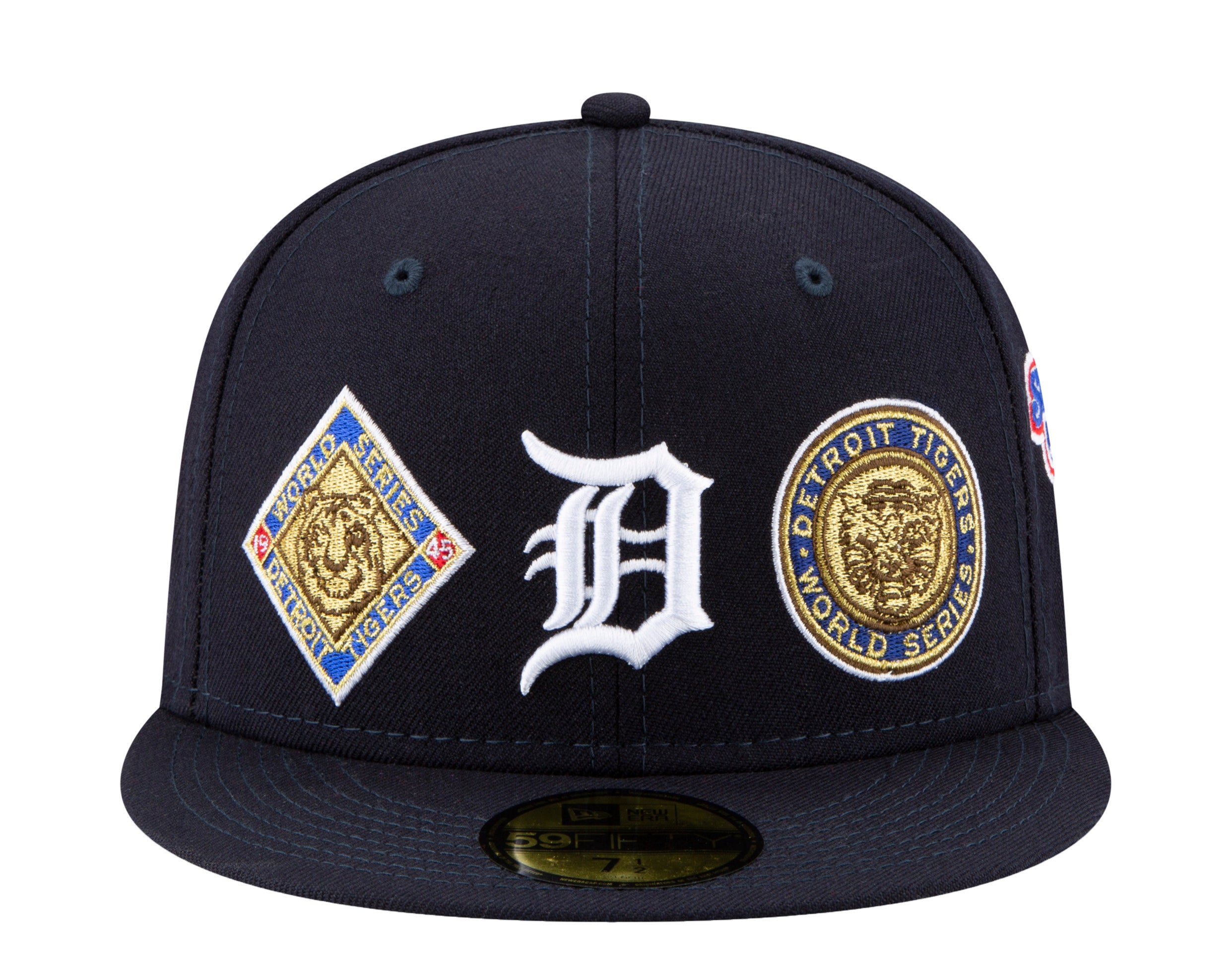 Detroit Tigers New Era 1968 World Series Champions Red Undervisor 59FIFTY  Fitted Hat - Black