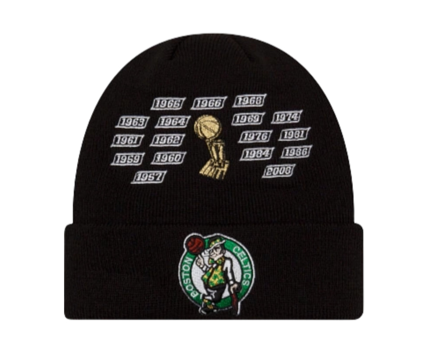 New Era NBA Boston Celtics Champion Patches Knit Cuff Beanie