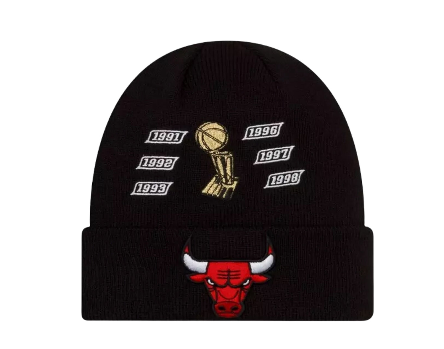 New Era NBA Chicago Bulls Champion Patches Knit Cuff Beanie