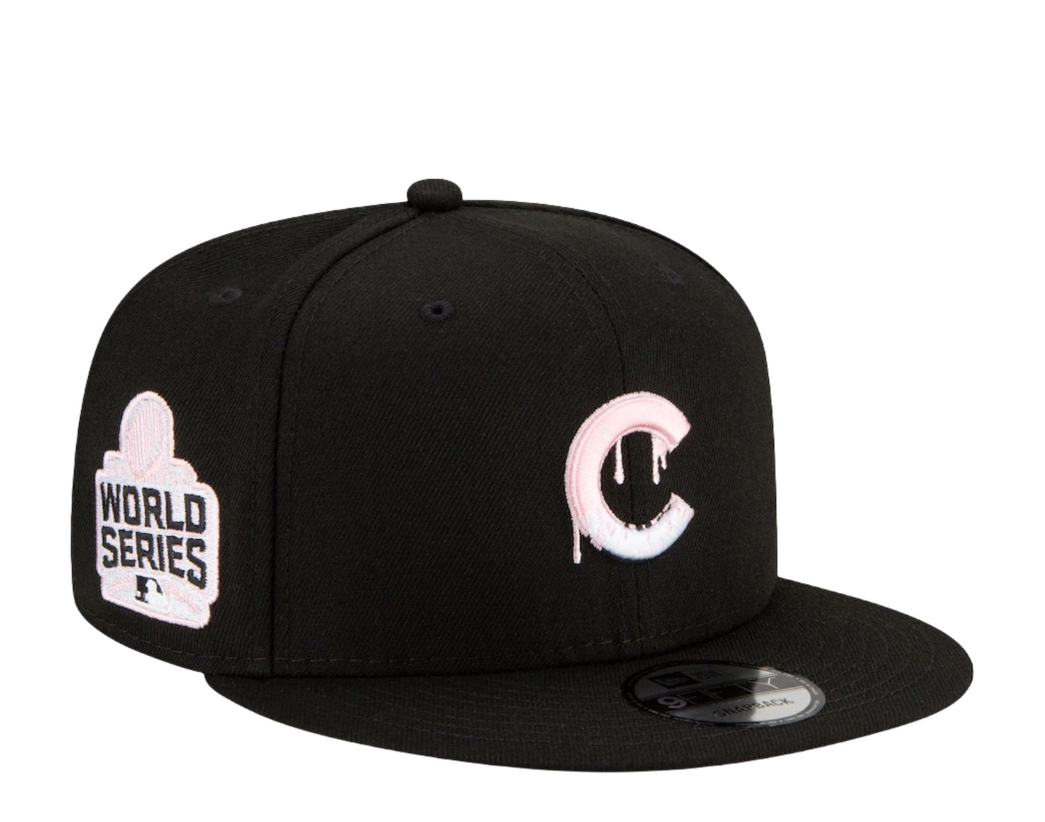 New Era 9Fifty MLB Chicago Cubs Team Drip Snapback Hat W/ Pink Undervisor