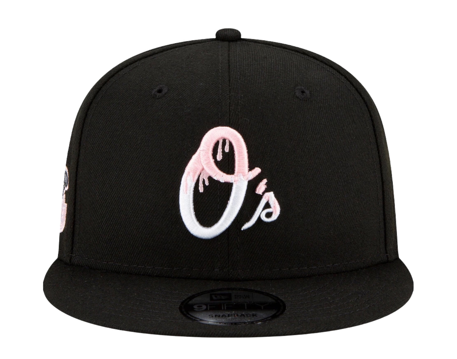 New Era 9Fifty MLB Baltimore Orioles Team Drip Snapback Hat W/ Pink Undervisor