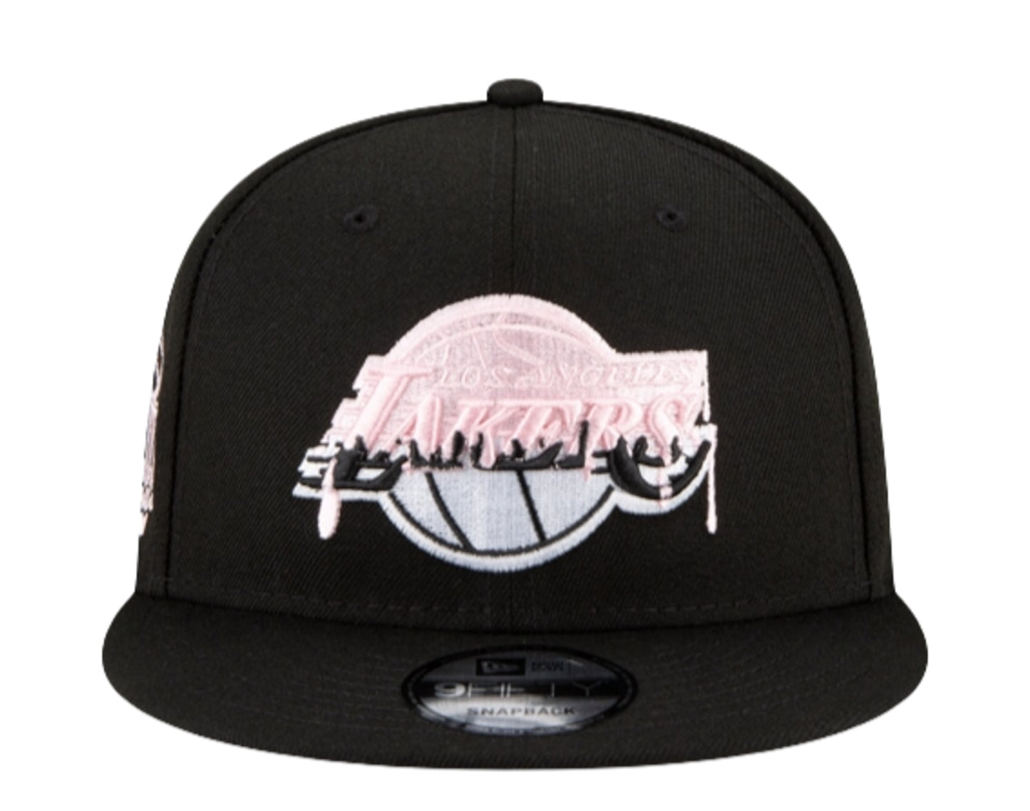 New Era 9Fifty NBA Los Angeles Lakers Team Drip Snapback Hat W/ Pink Undervisor