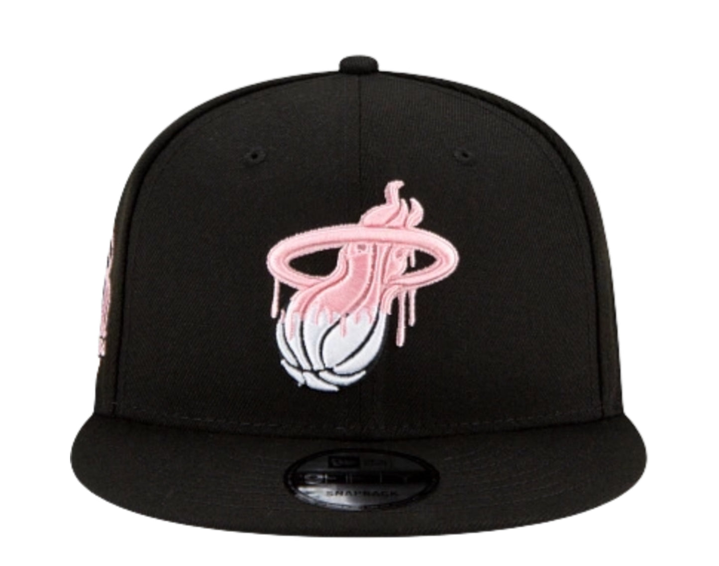 New Era 9Fifty NBA Miami Heat Team Drip Snapback Hat W/ Pink Undervisor