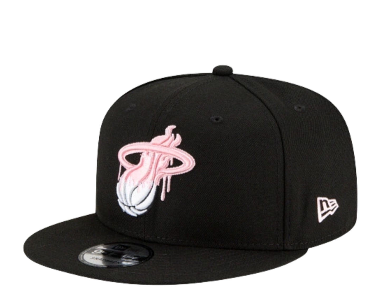 New Era 9Fifty NBA Miami Heat Team Drip Snapback Hat W/ Pink Undervisor