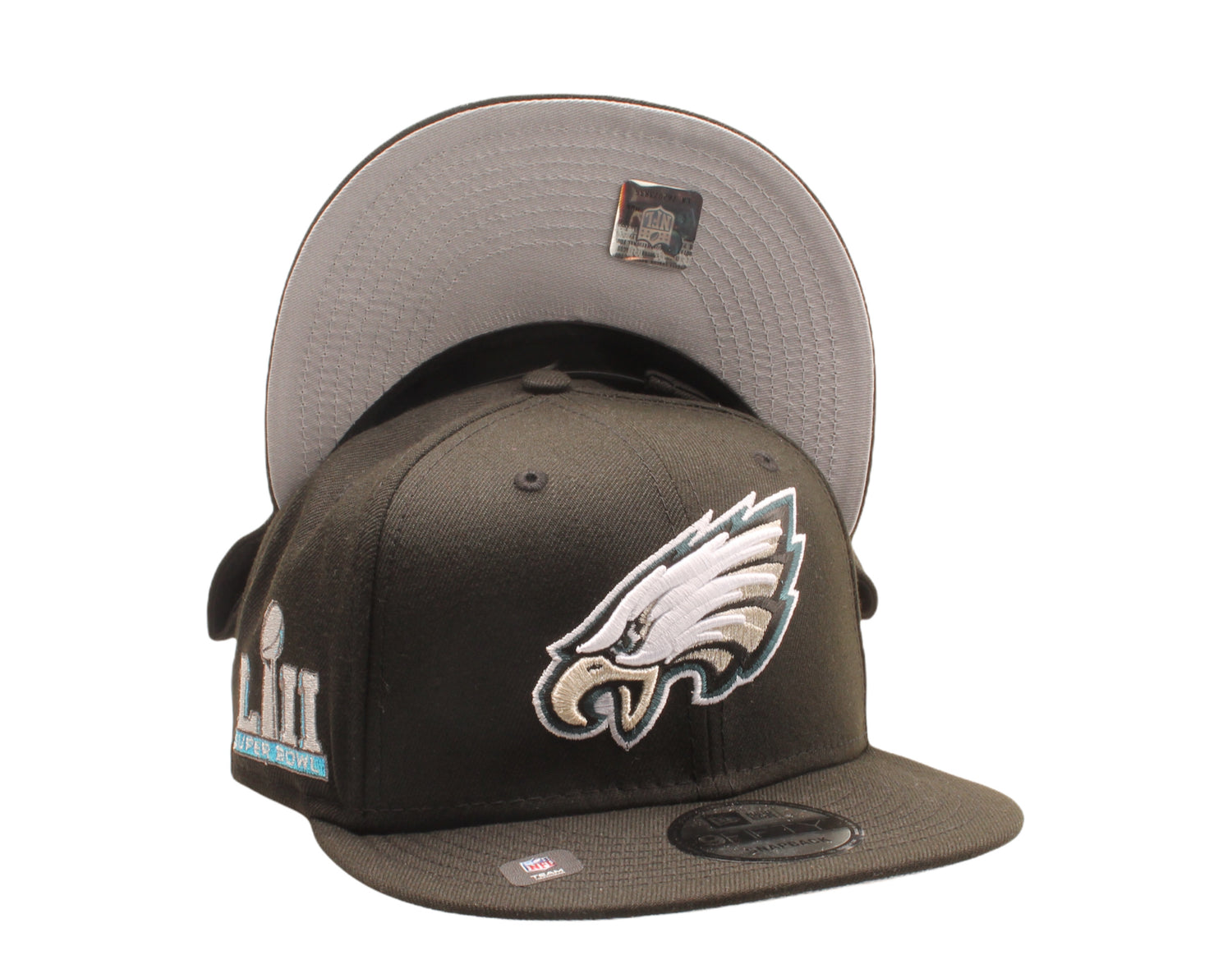 New Era 9Fifty NFL Philadelphia Eagles LII Super Bowl Patch Up Snapback Hat