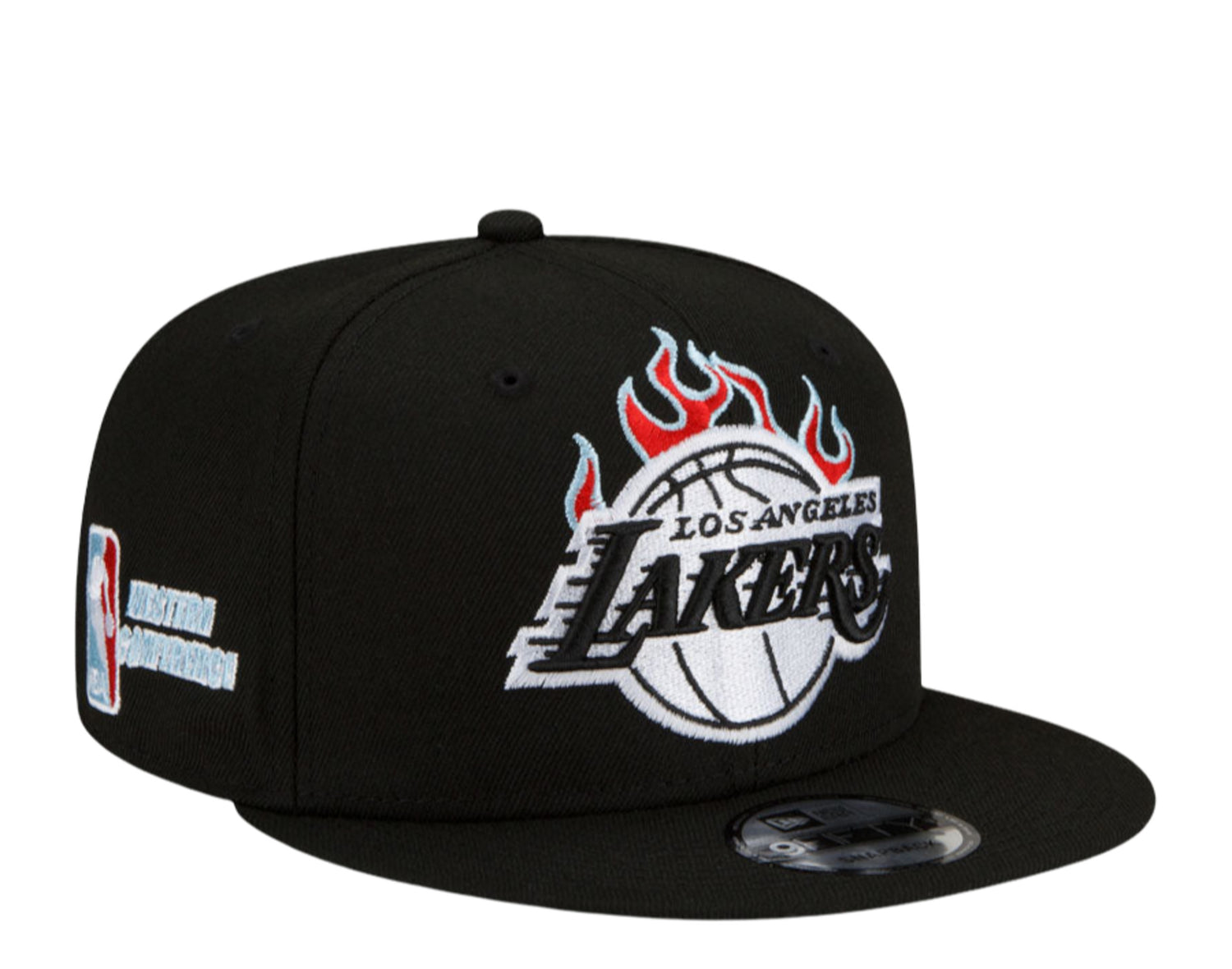 New Era 9Fifty NBA Los Angeles Lakers Team Fire Snapback Hat w/Blue Undervisor