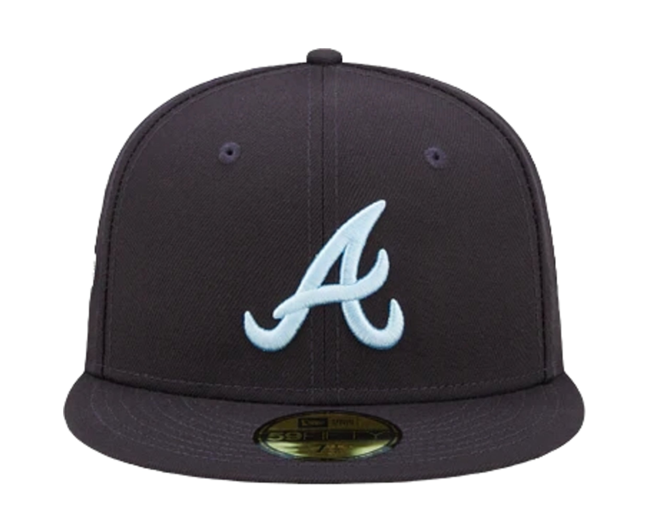 Atlanta Braves New Era All Navy Blue/Gray Bottom With The ATL Patch 59FIFTY  Fitted Hat