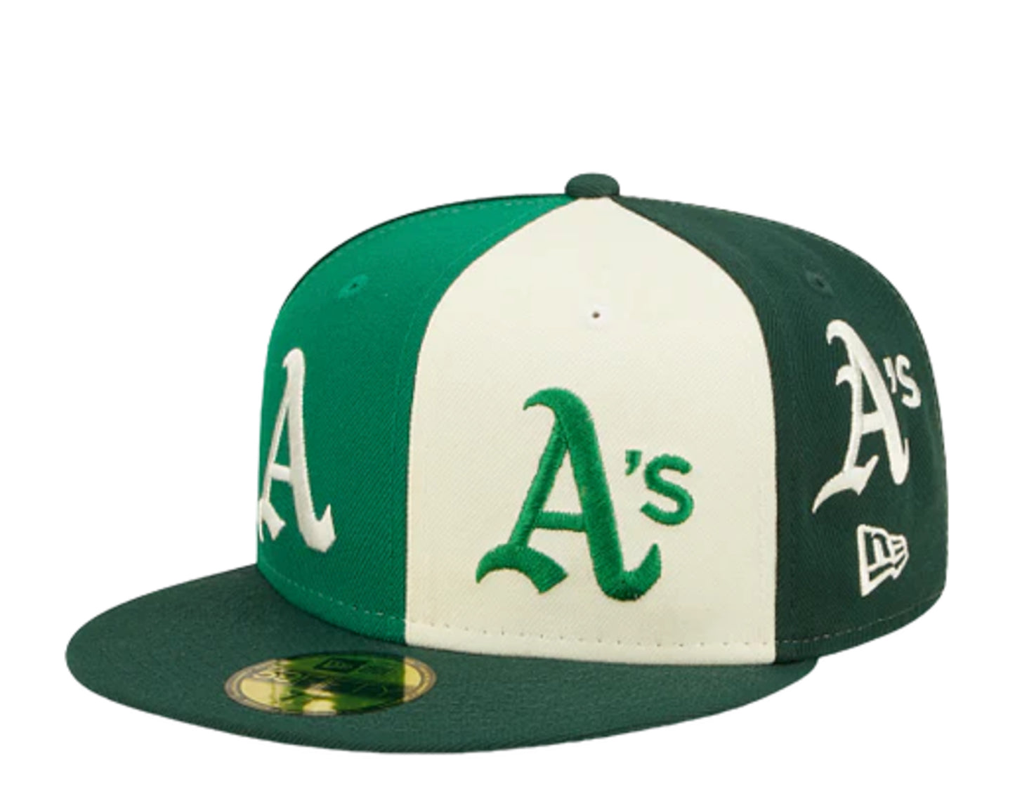 New Era 59Fifty MLB Oakland Athletics Logo Pinwheel Fitted Hat